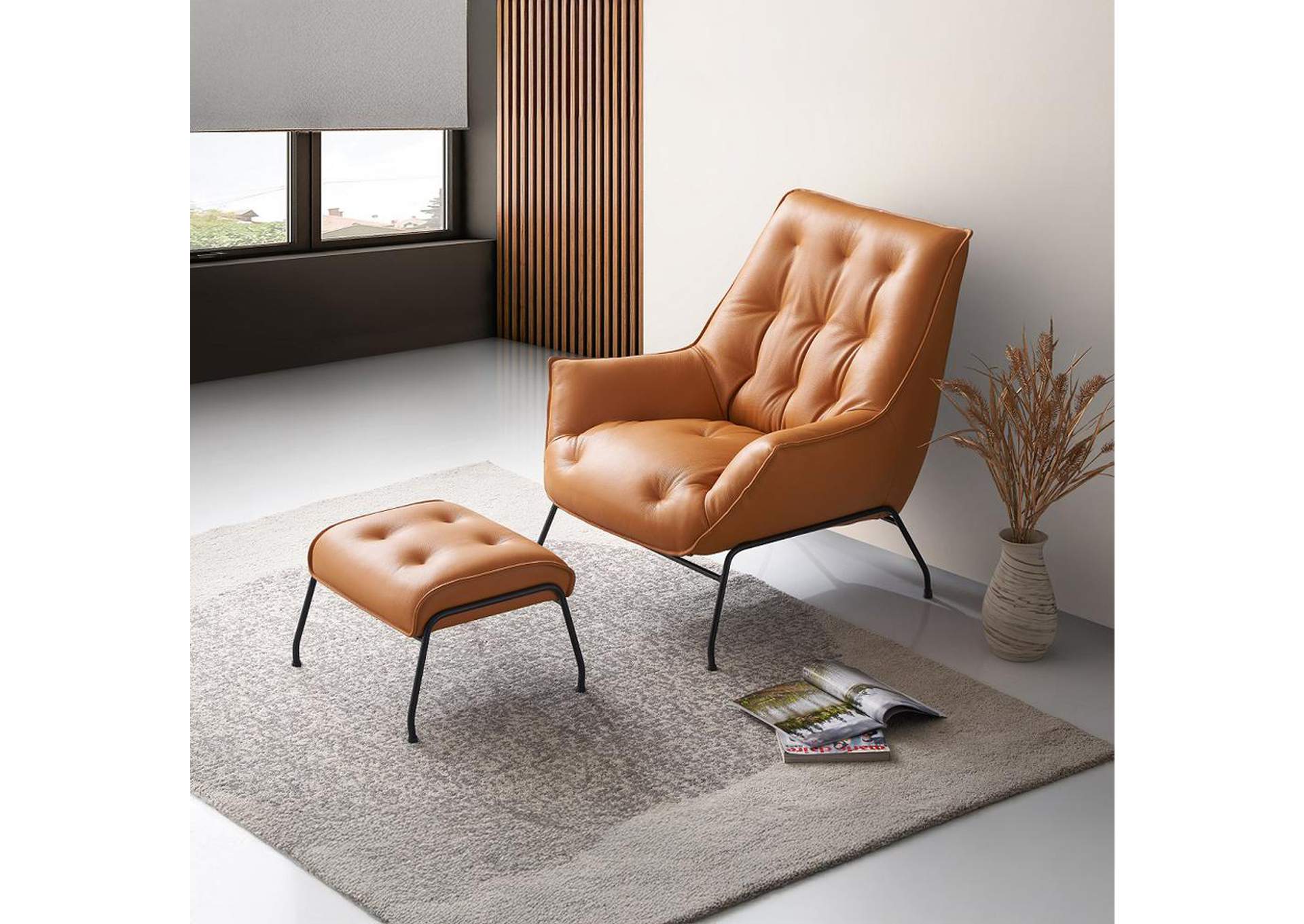 Zusa Accent Chair and Ottoman image 11