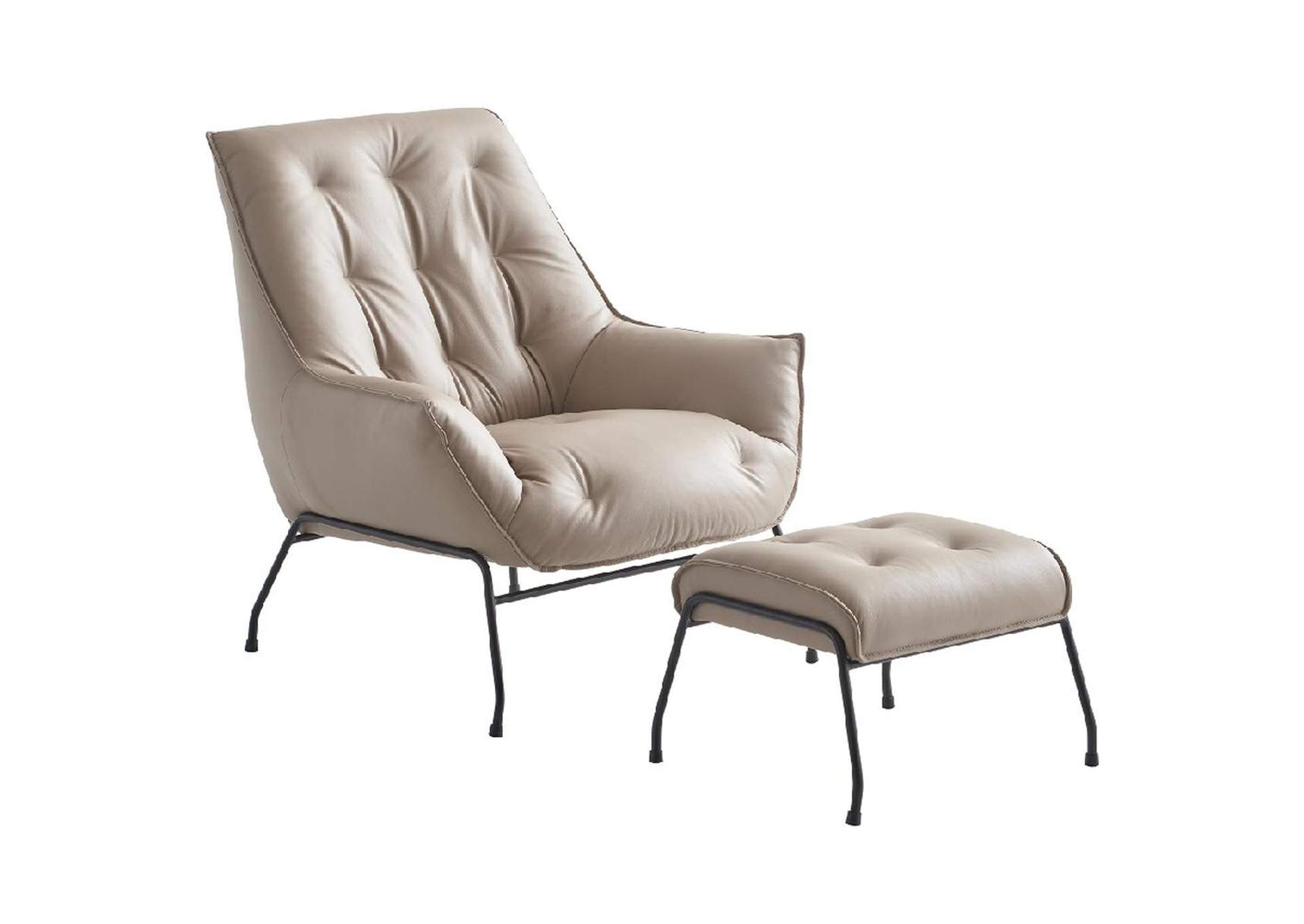 Zusa Accent Chair and Ottoman image 3