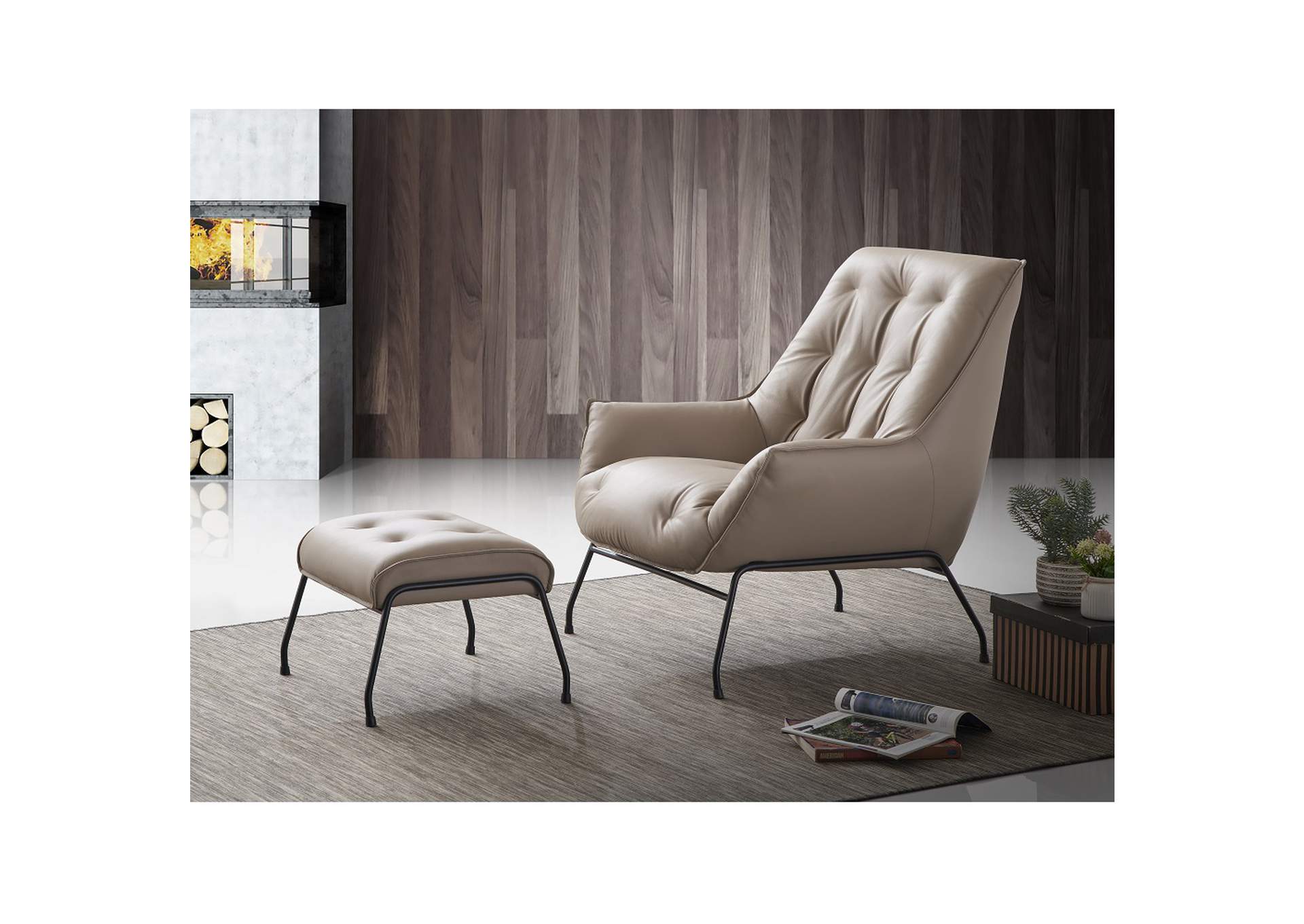 Zusa Accent Chair and Ottoman image 10