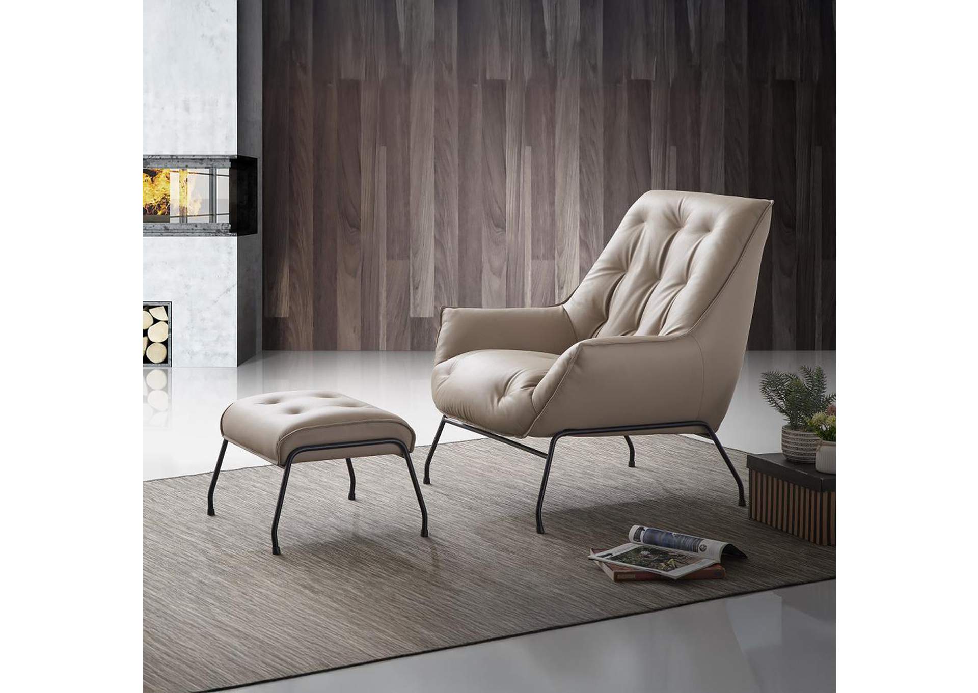 Zusa Accent Chair and Ottoman image 11