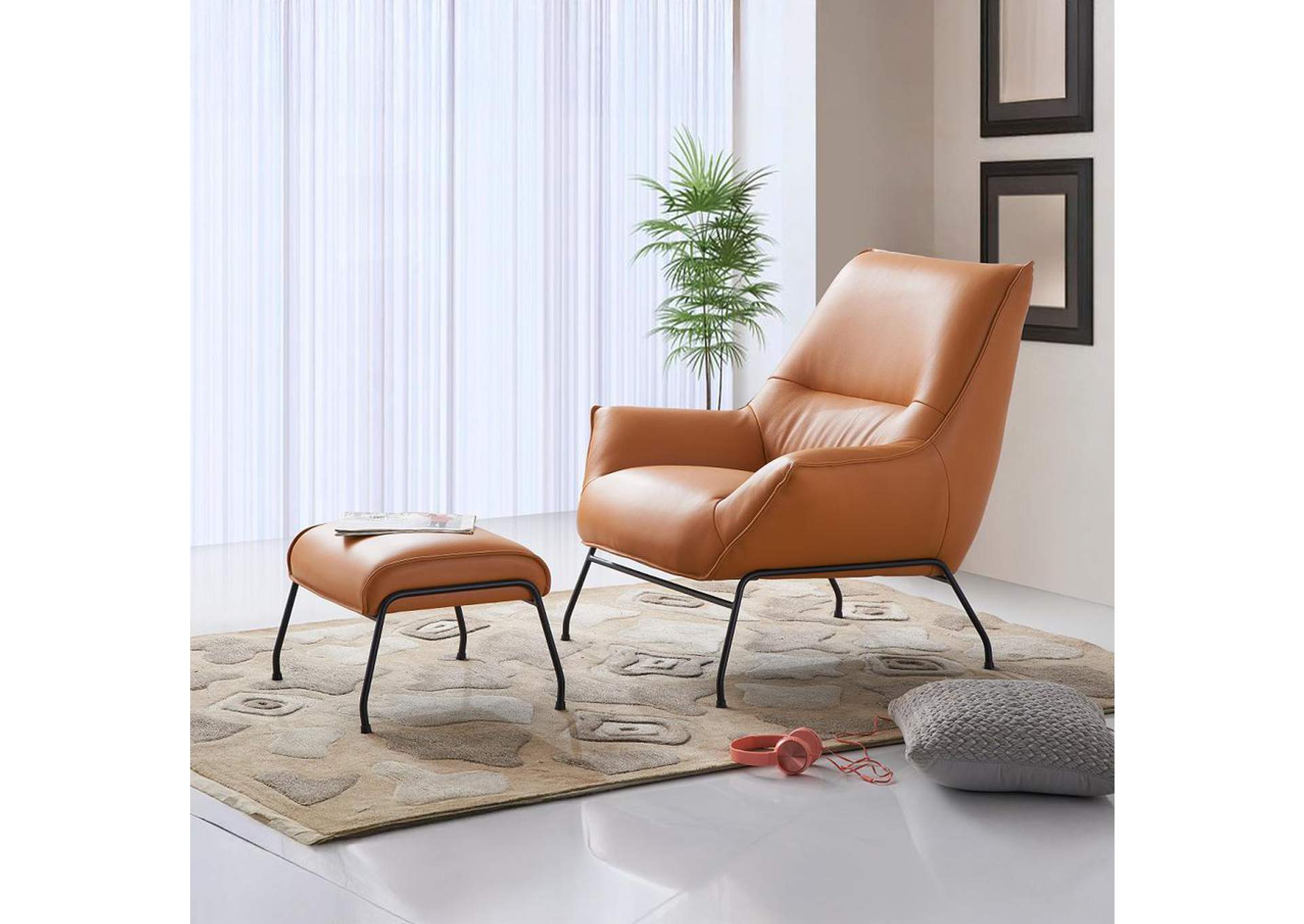 Jabel Accent Chair and Ottoman image 7