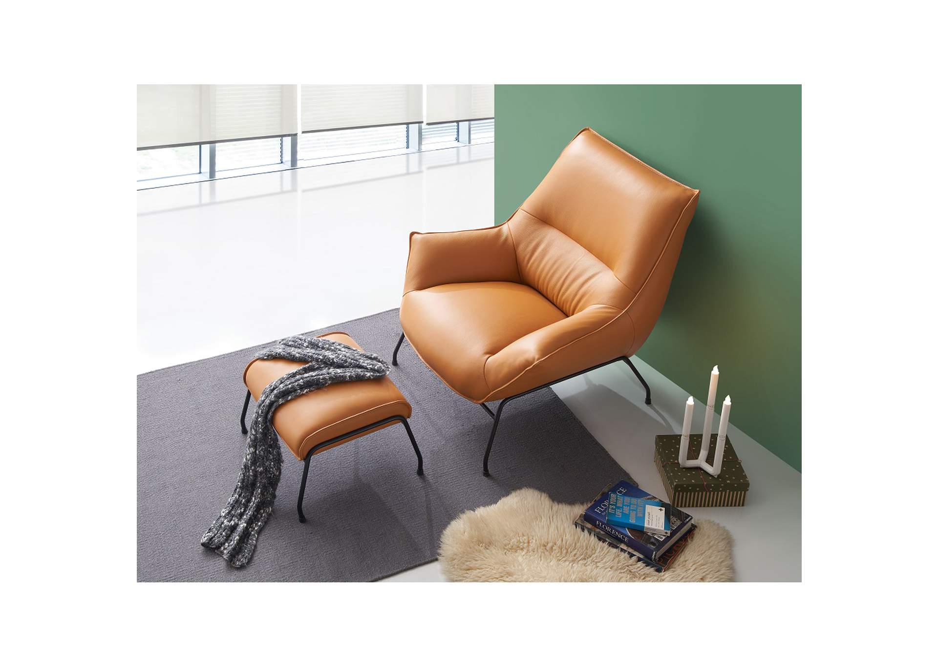 Jabel Accent Chair and Ottoman image 8