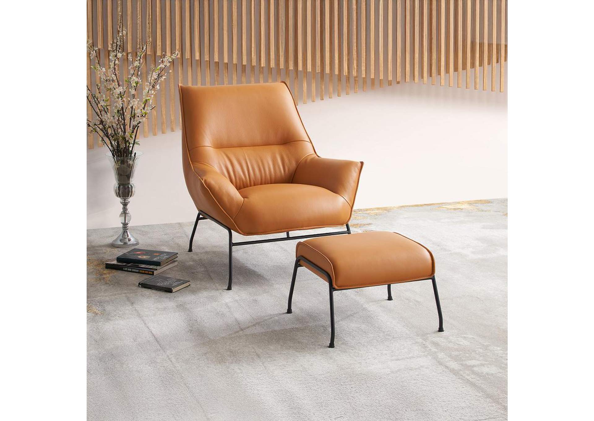 Jabel Accent Chair and Ottoman image 8