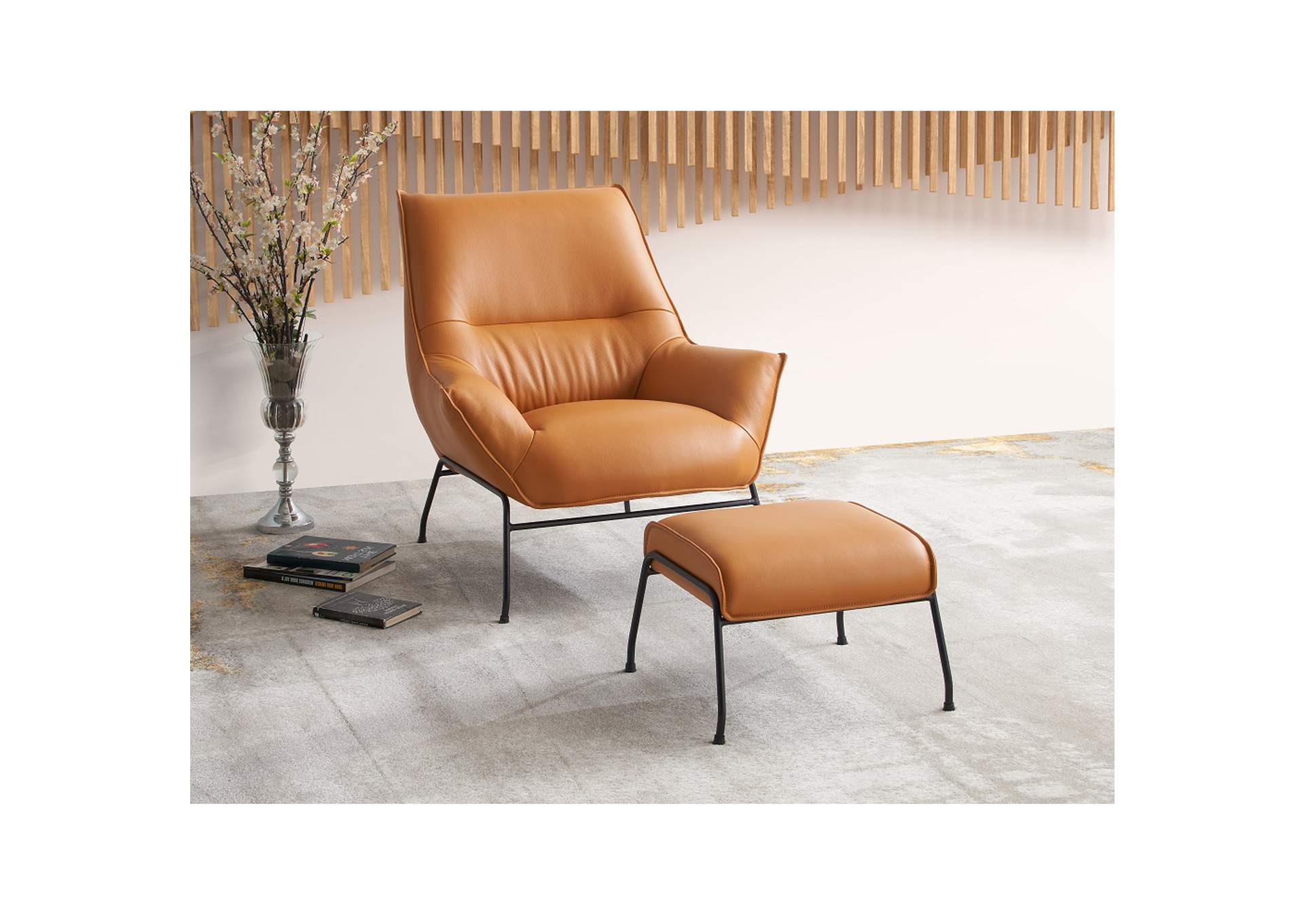 Jabel Accent Chair and Ottoman image 9
