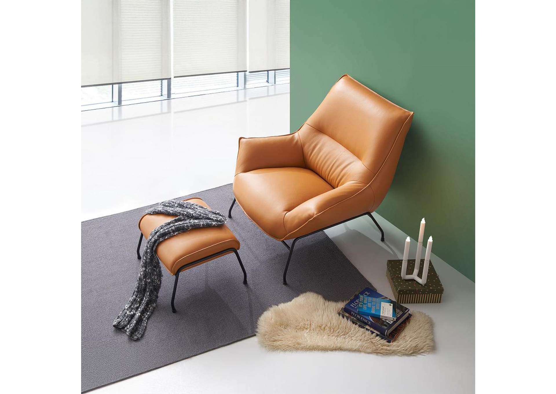 Jabel Accent Chair and Ottoman image 9