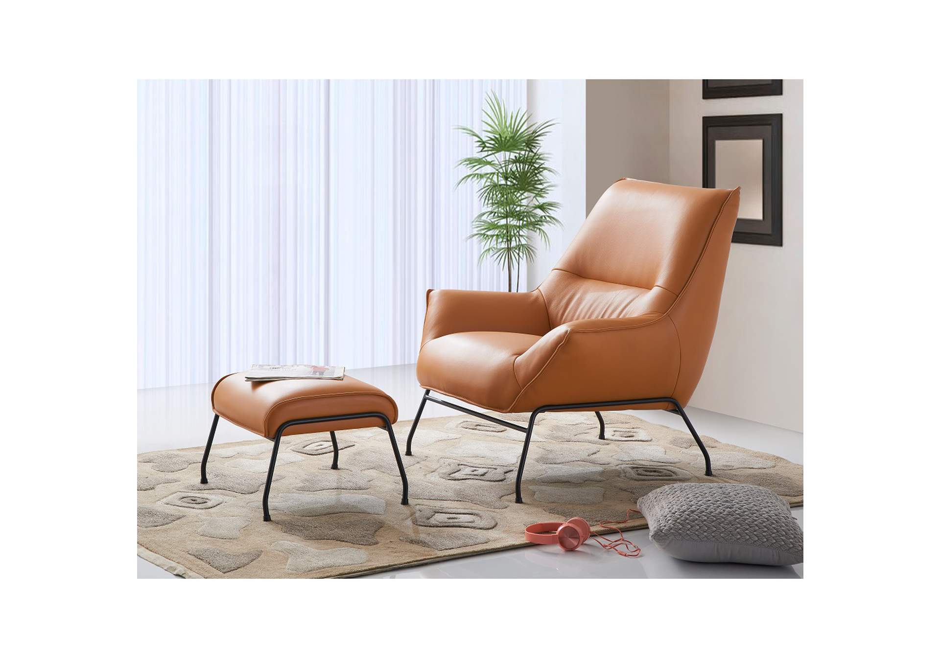 Jabel Accent Chair and Ottoman image 10