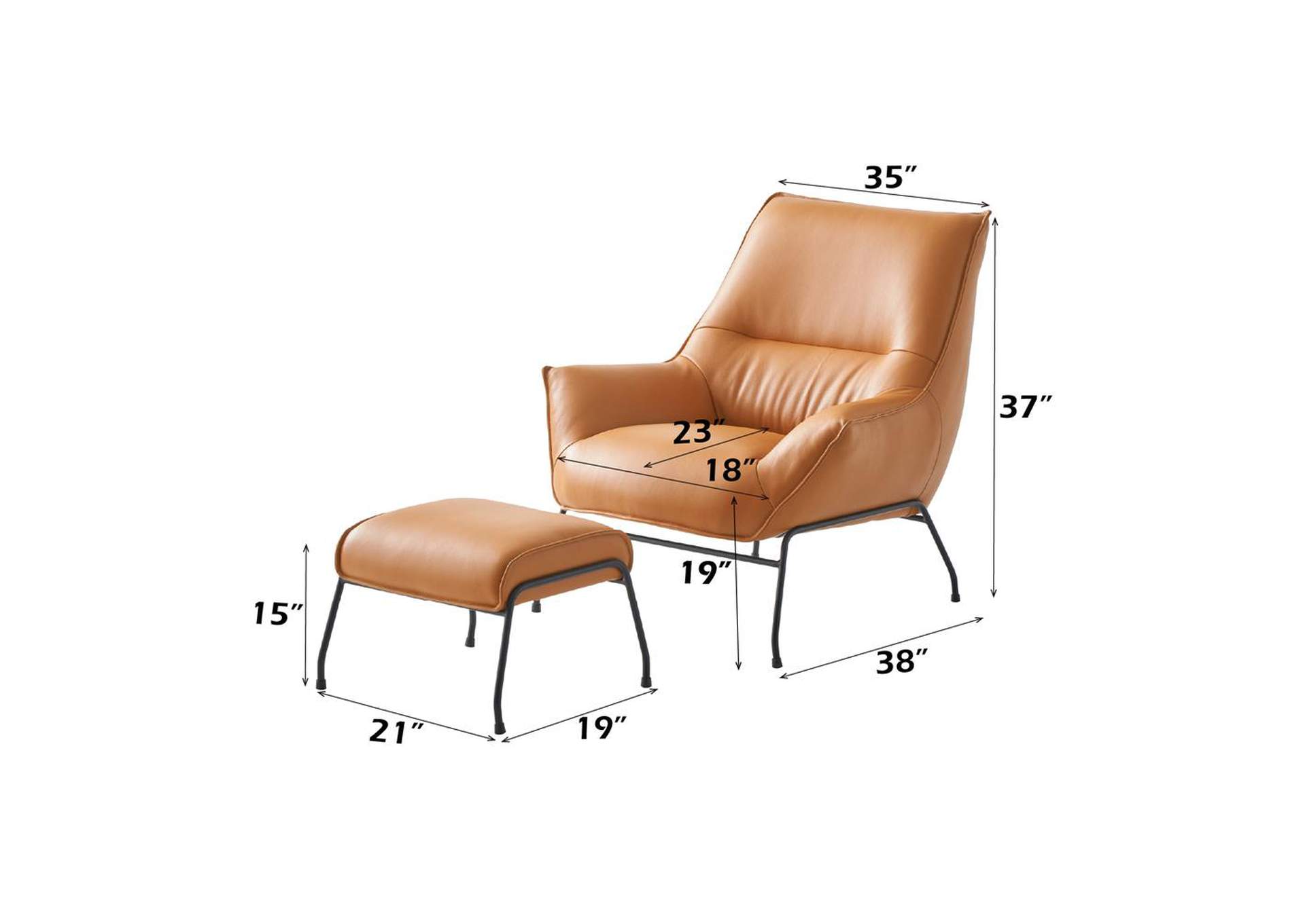 Jabel Accent Chair and Ottoman image 10