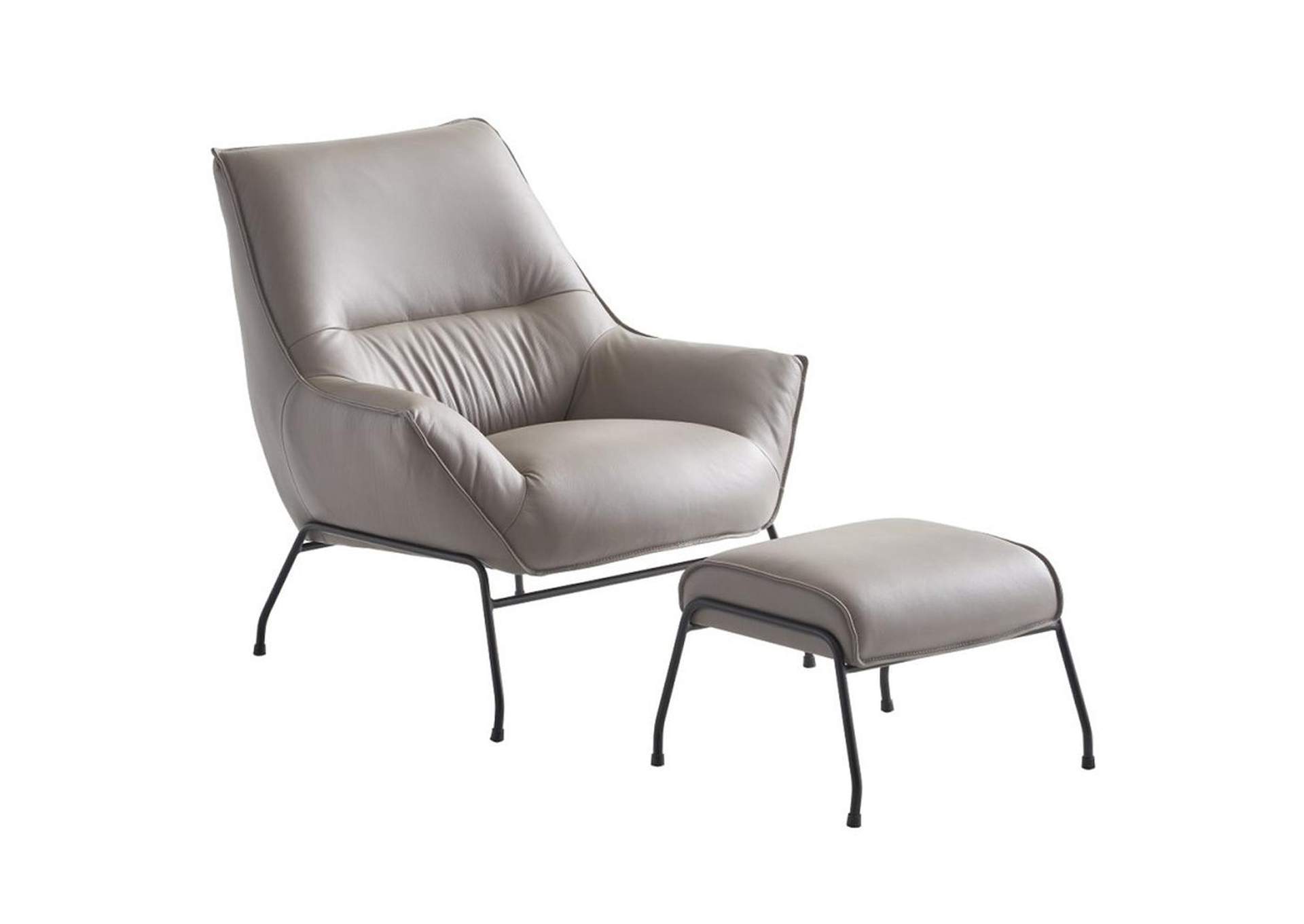 Jabel Accent Chair and Ottoman image 3