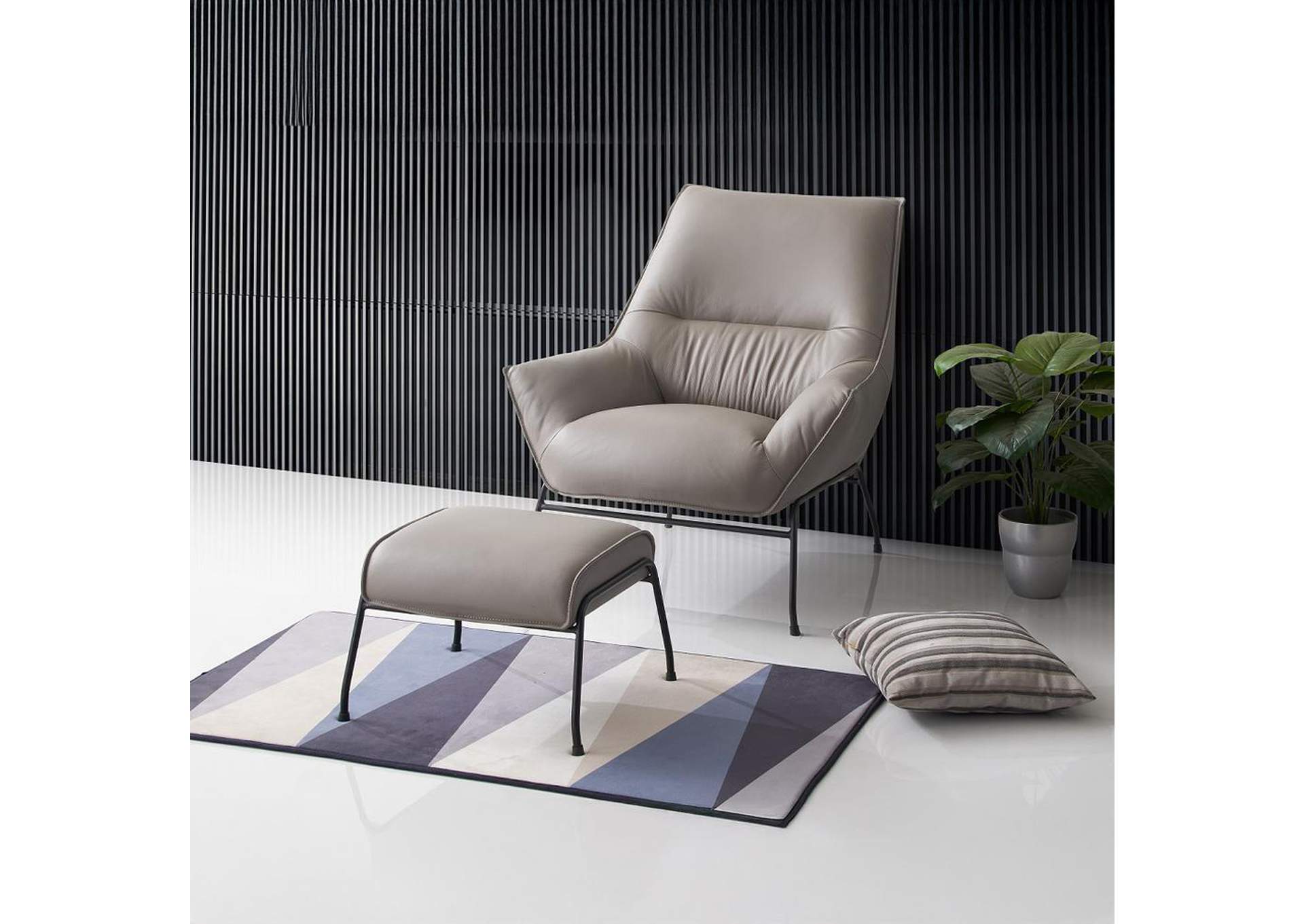 Jabel Accent Chair and Ottoman image 8