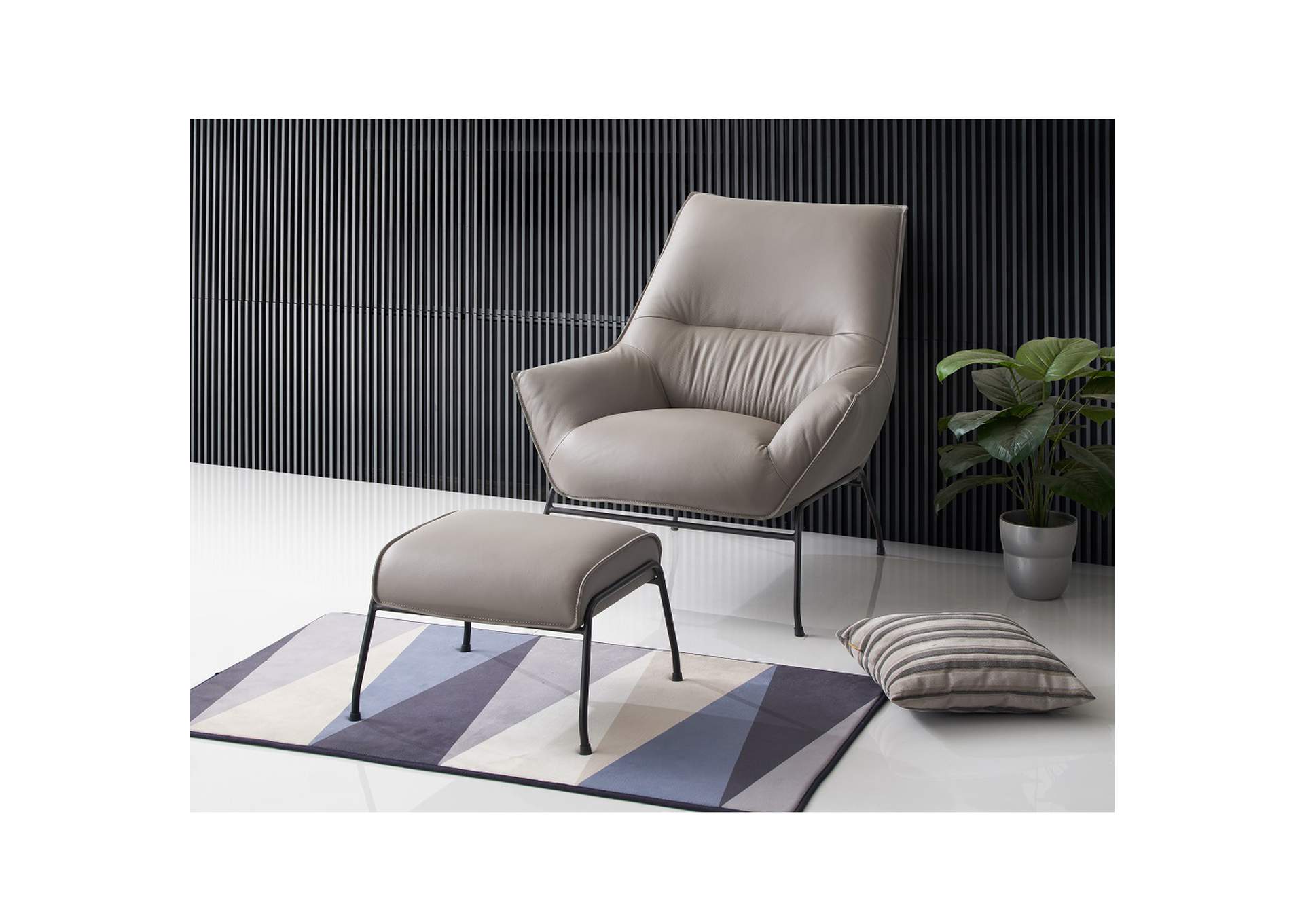 Jabel Accent Chair and Ottoman image 9