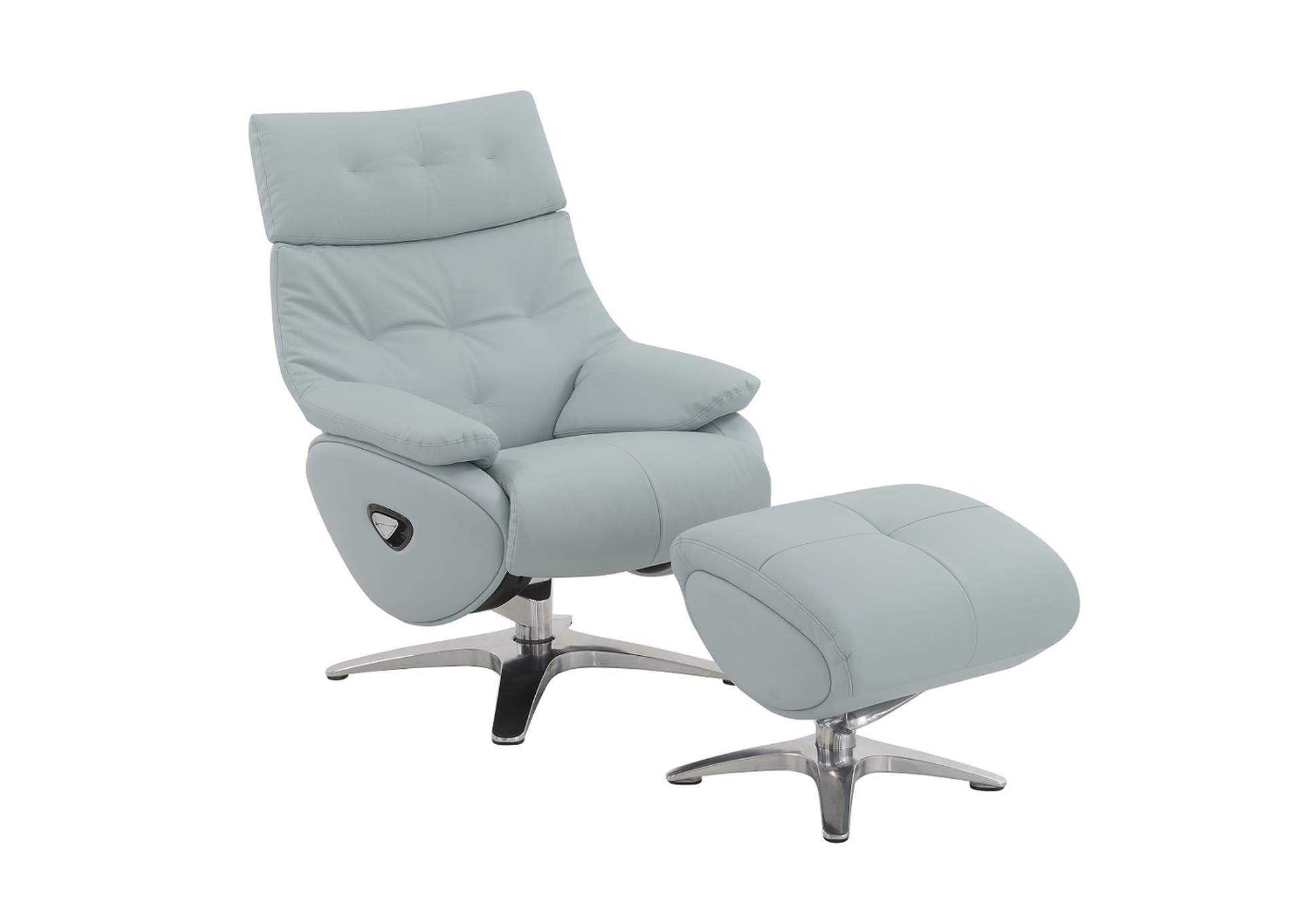 Janella Motion Accent Chair with Swivel and Ottoman