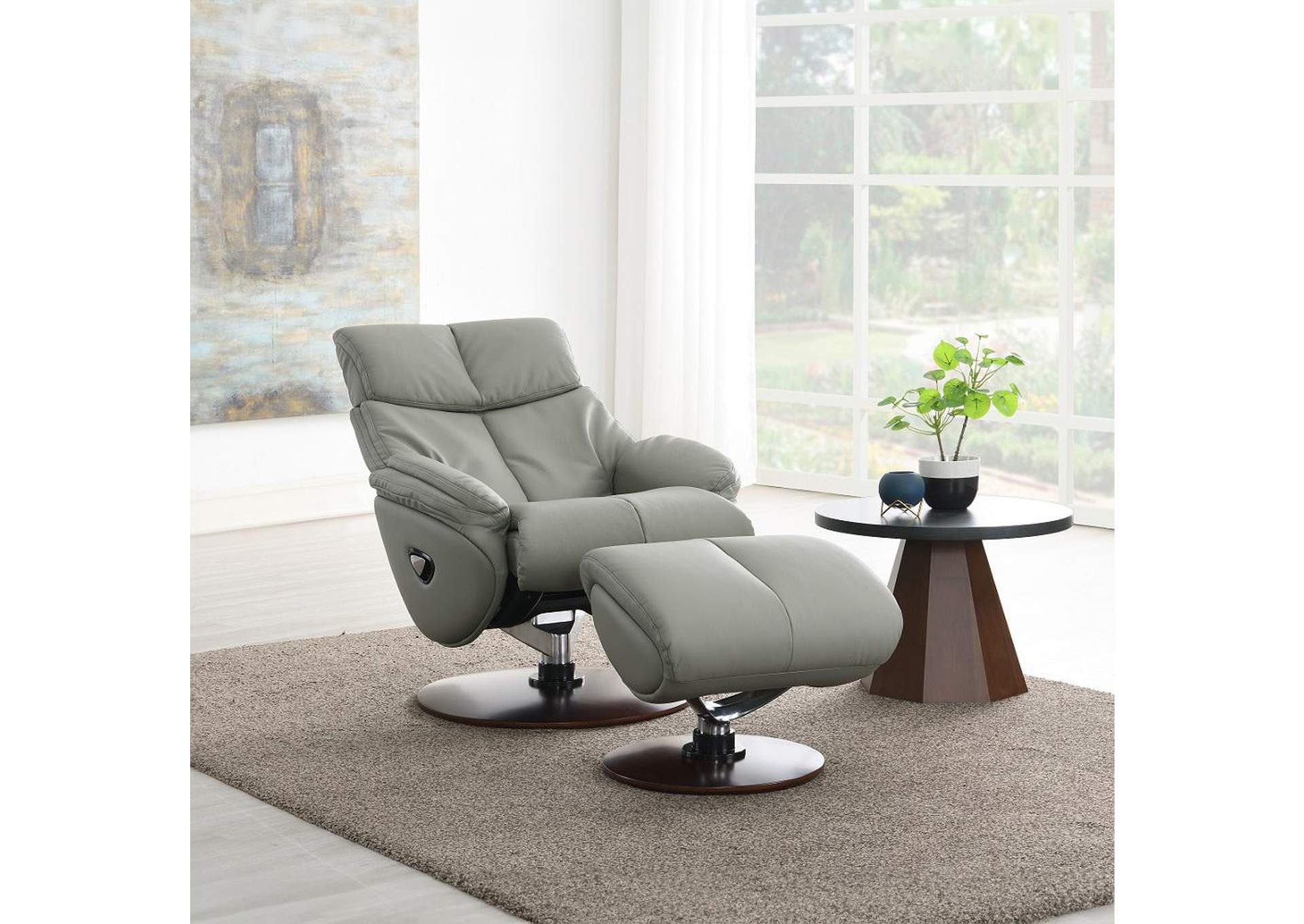 Kandoro Motion Accent Chair with Swivel and Ottoman image 9