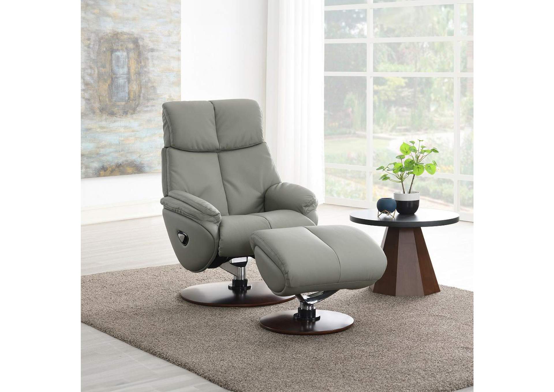Kandoro Motion Accent Chair with Swivel and Ottoman image 7