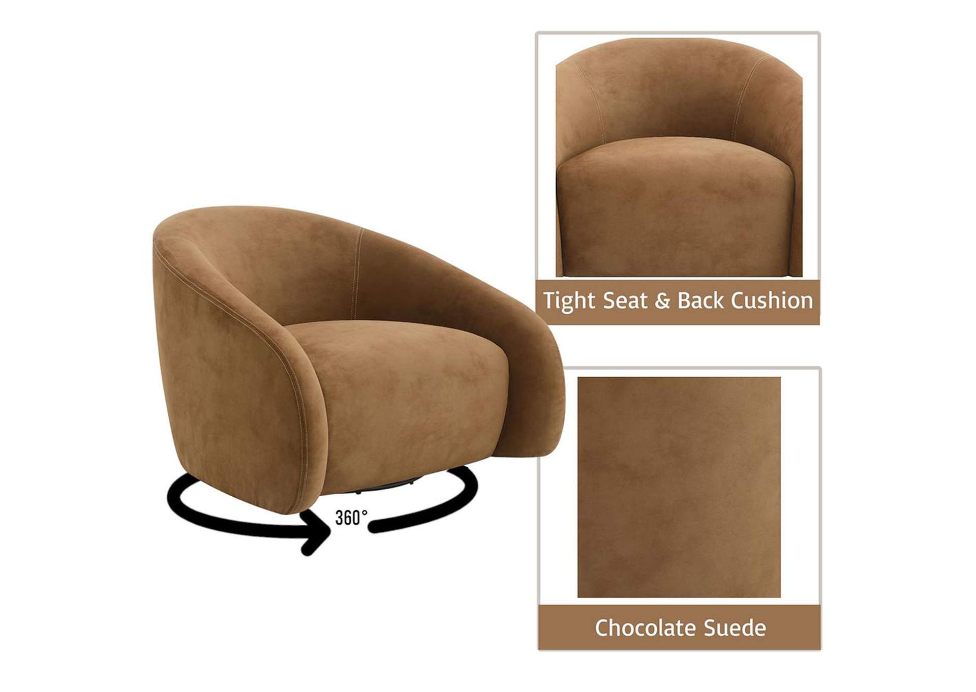 Zoey Accent Chair with Swivel image 9