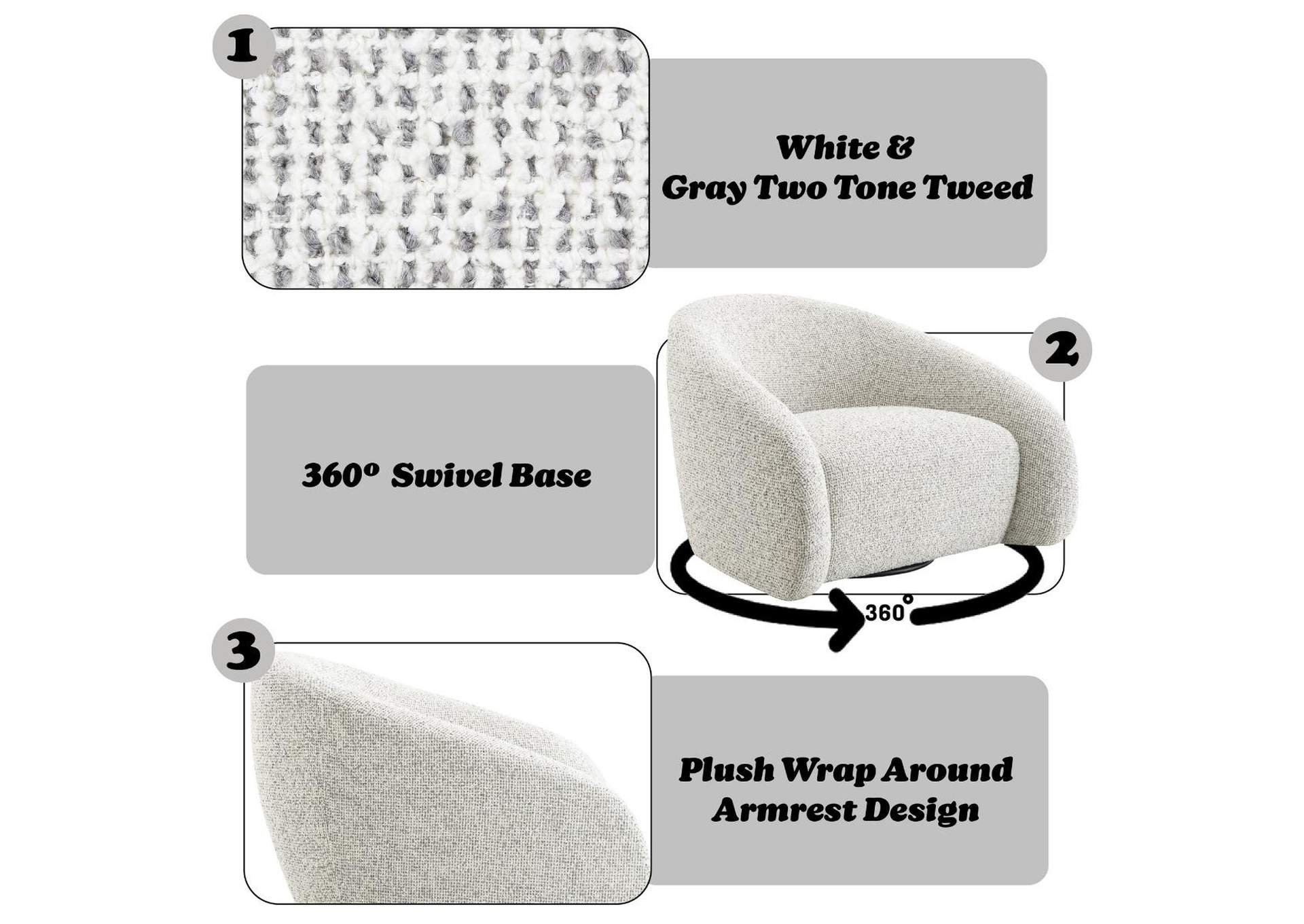 Zoey Accent Chair with Swivel image 9