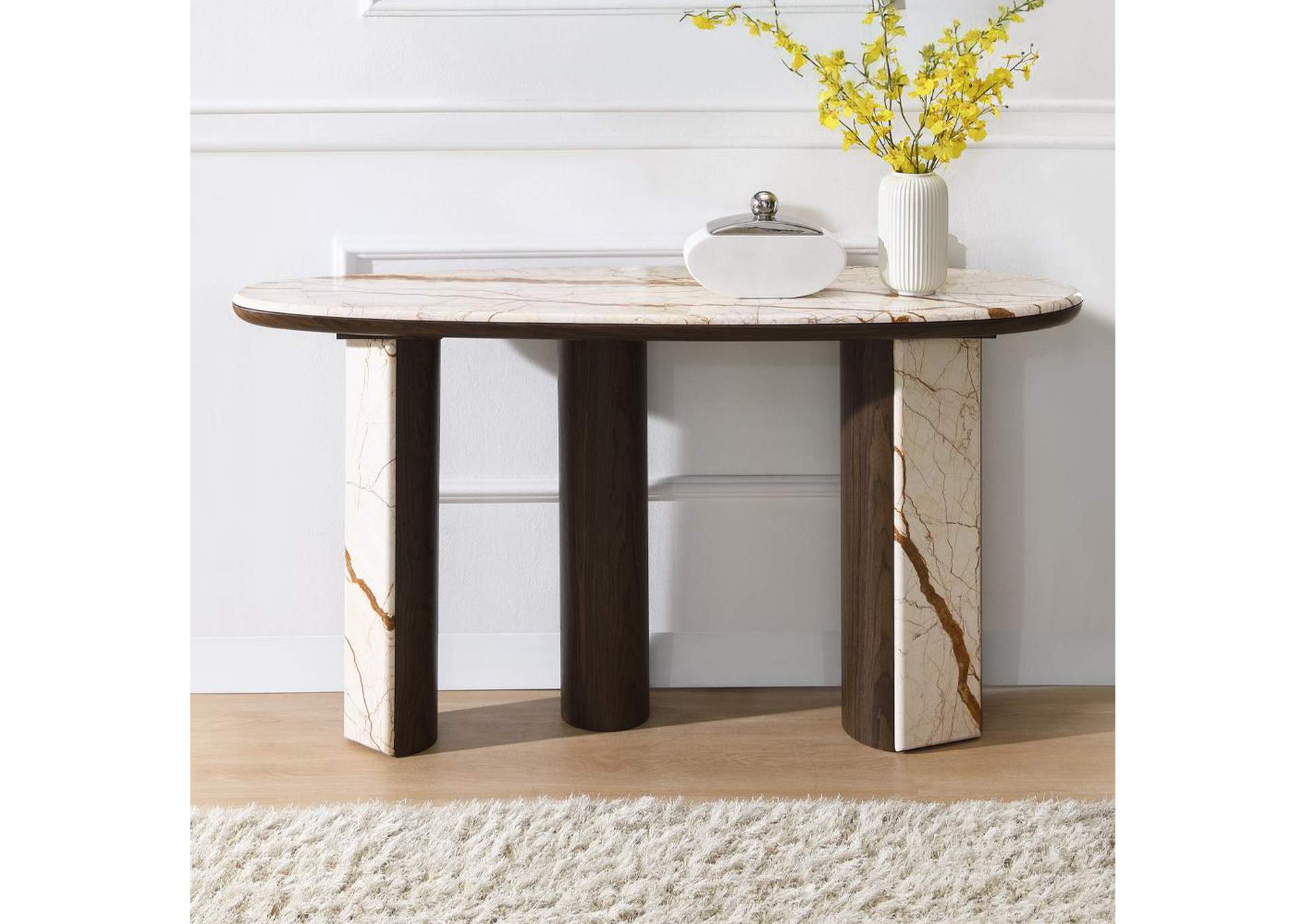 Haidar Console Table with Marble Top image 1
