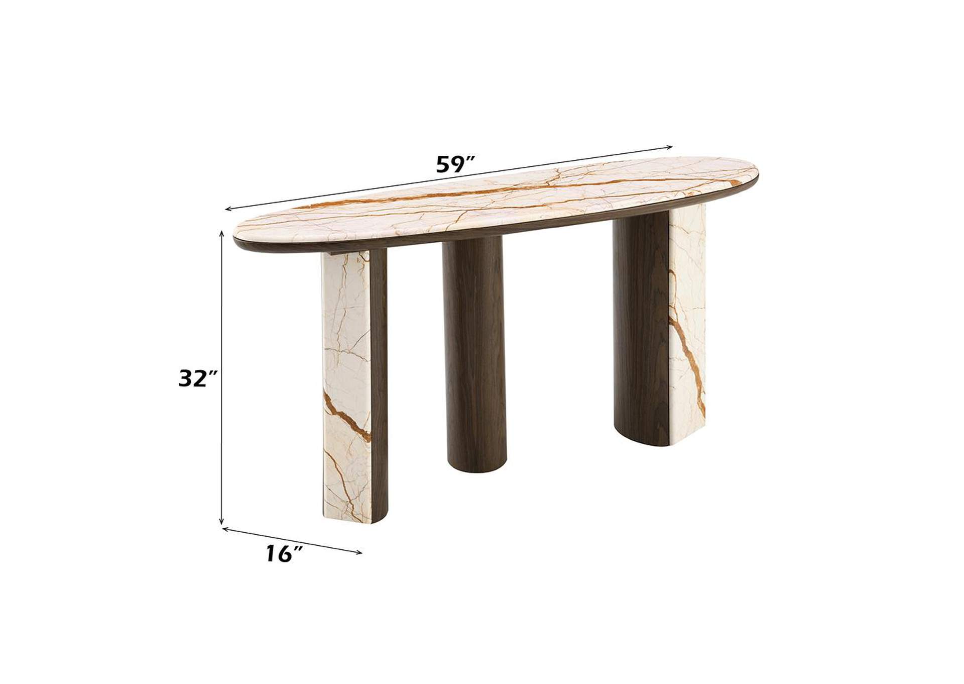 Haidar Console Table with Marble Top image 6