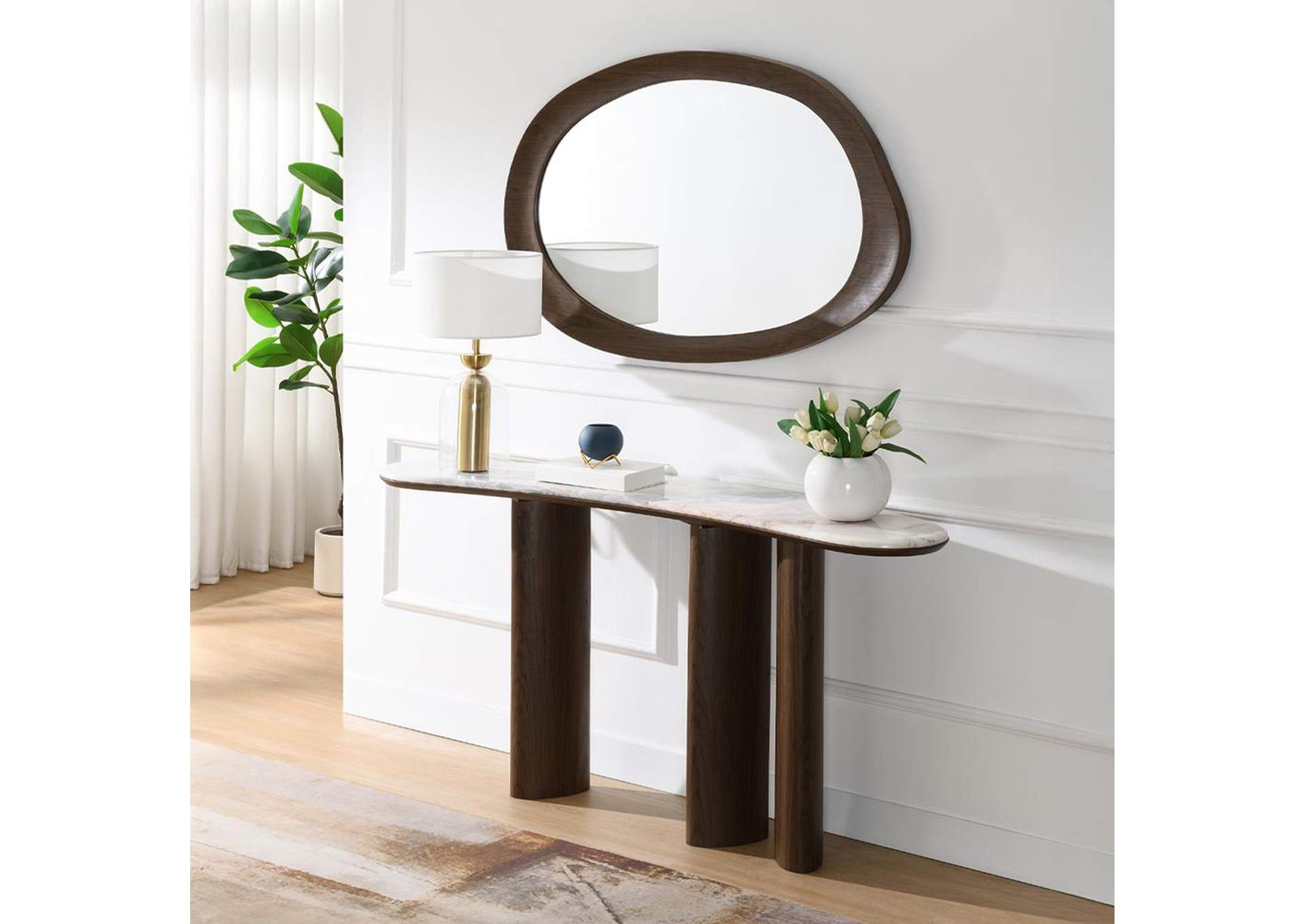 Hanale Console Table with Natural Marble image 7