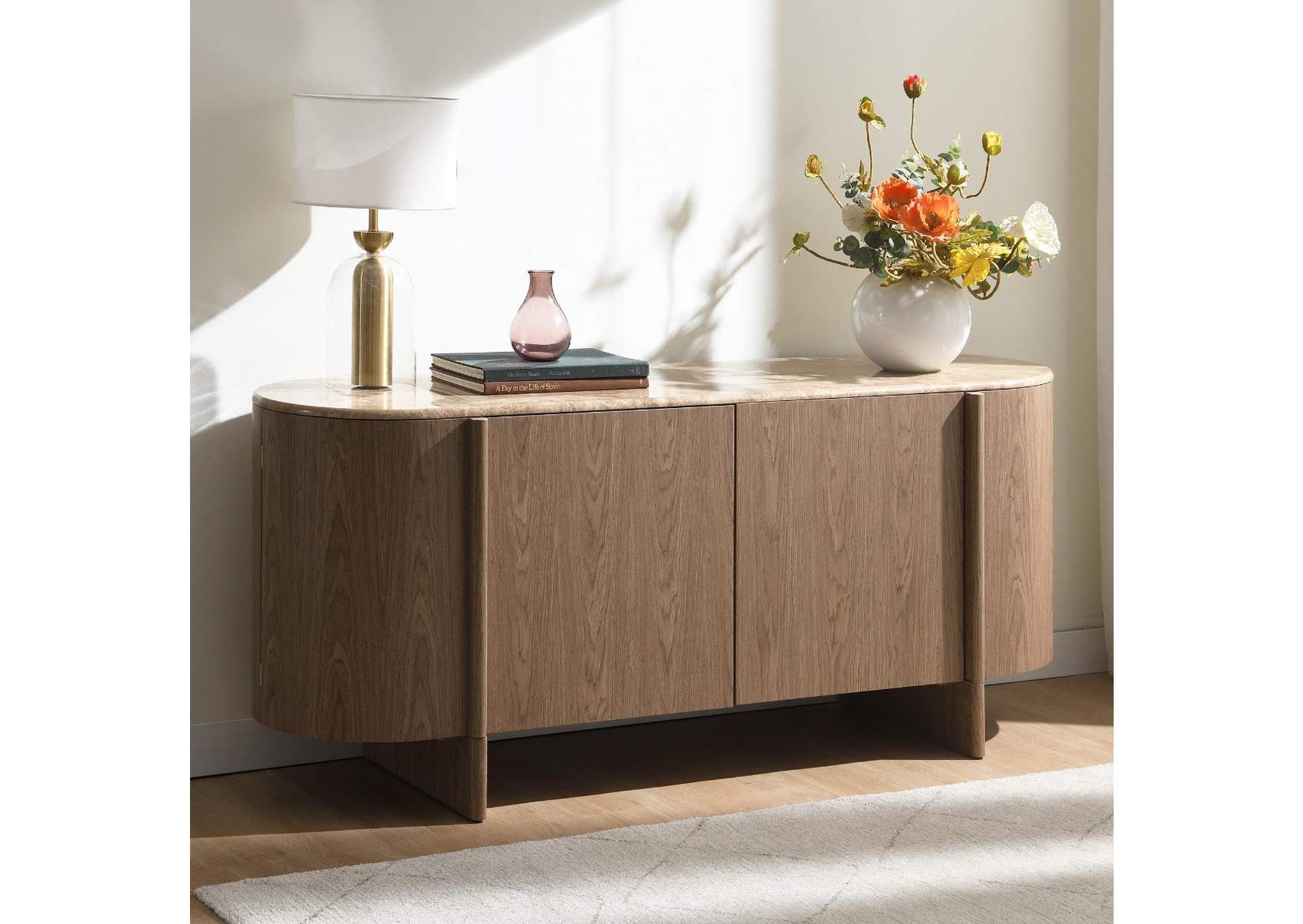 Markku Console Table with Natural Marble image 1