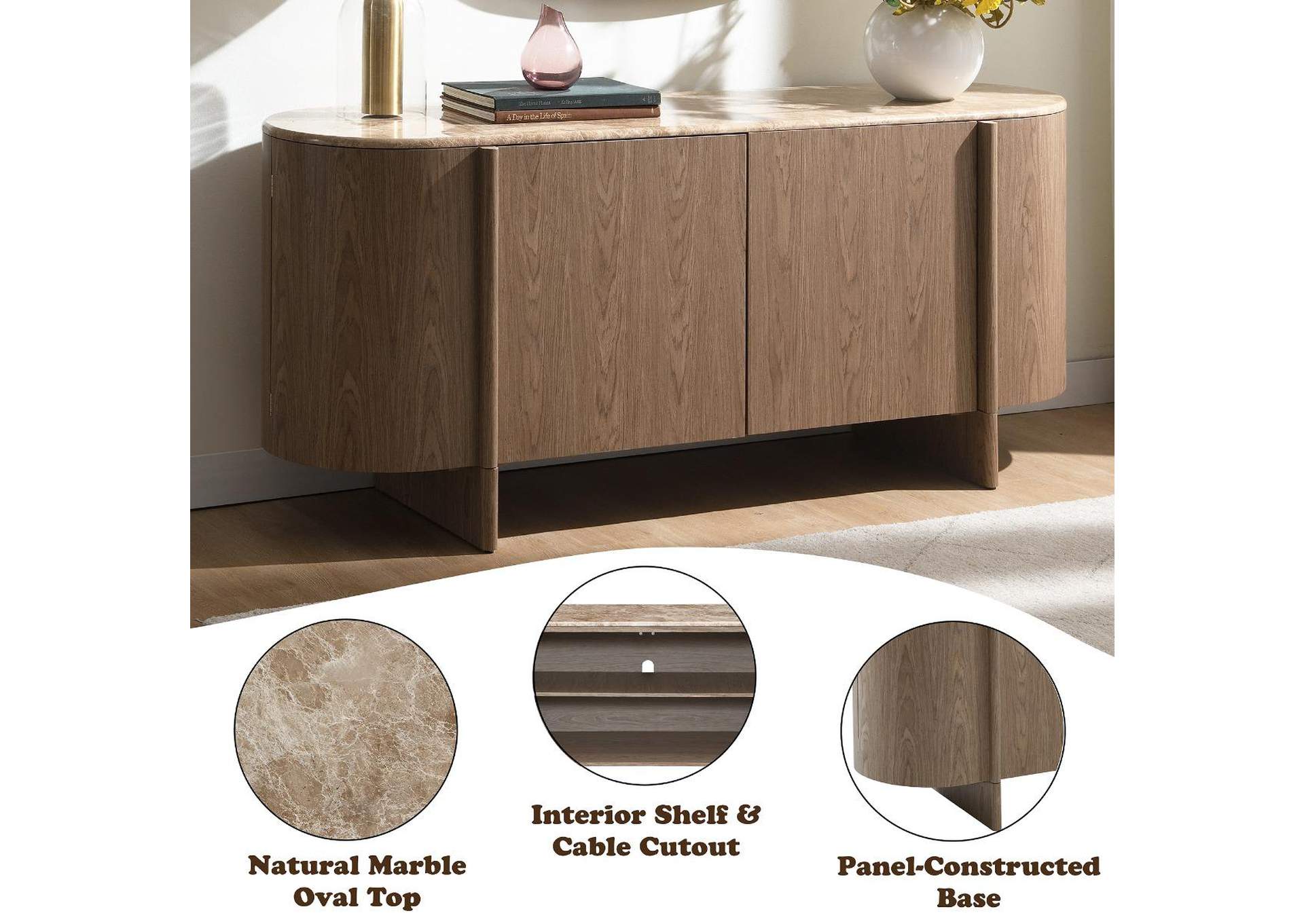 Markku Console Table with Natural Marble image 9