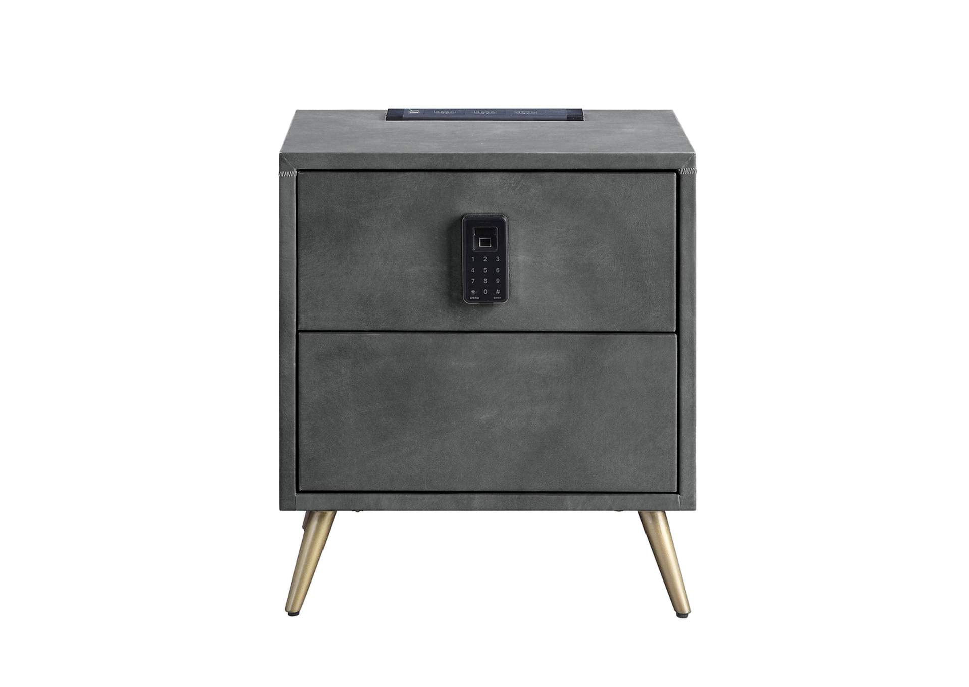 Doris Nightstand with USB and Electric Lock