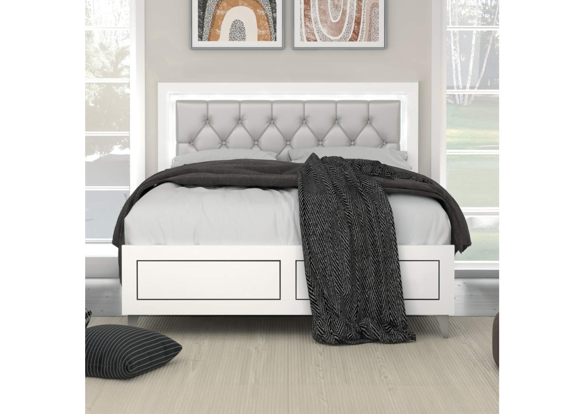 Casilda Ek Bed with Led