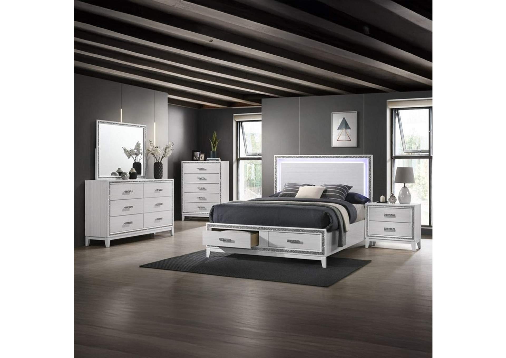 Haiden Ek Bed with Led and Storage image 8