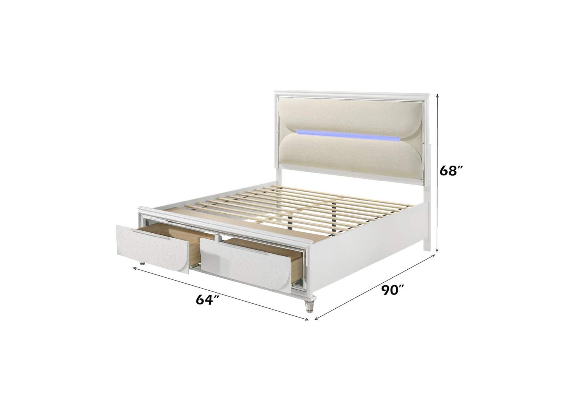 Tarian Queen Bed with Led and Storage image 11
