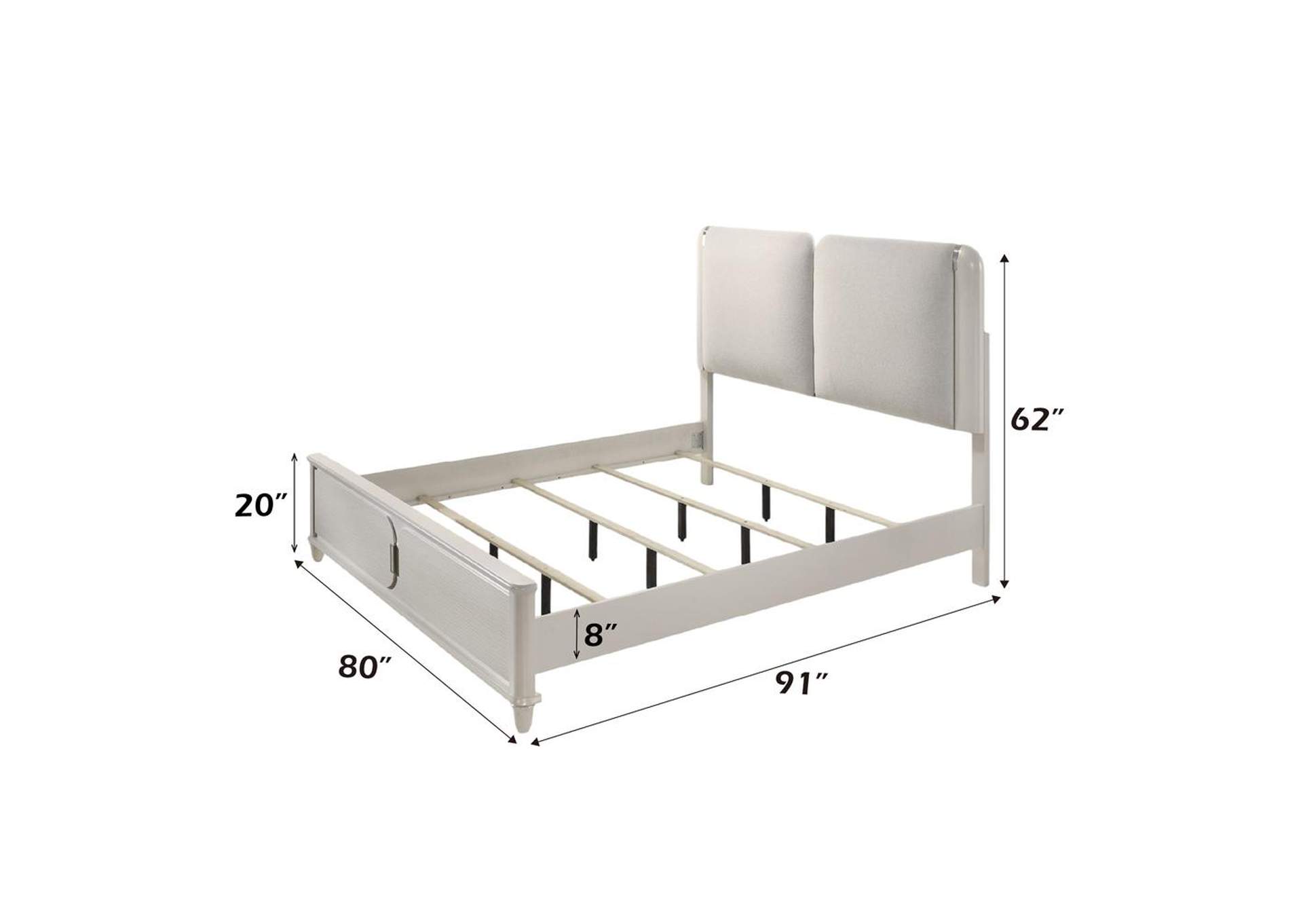 Laveda Eastern King Bed with Led image 9
