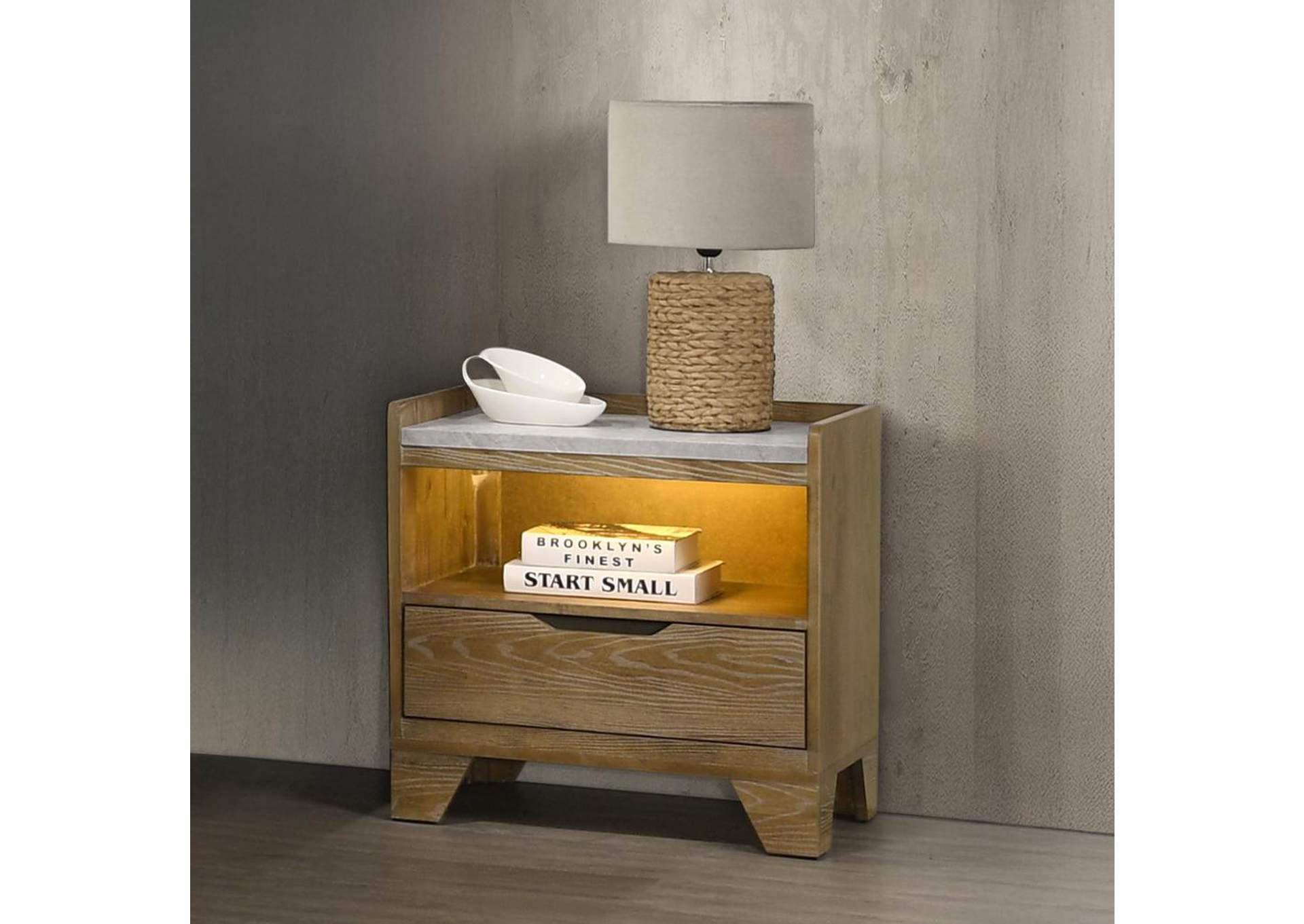 Garcia Nightstand with Led image 1