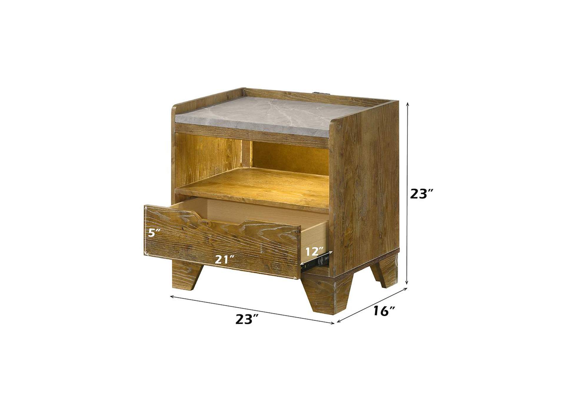 Garcia Nightstand with Led image 9