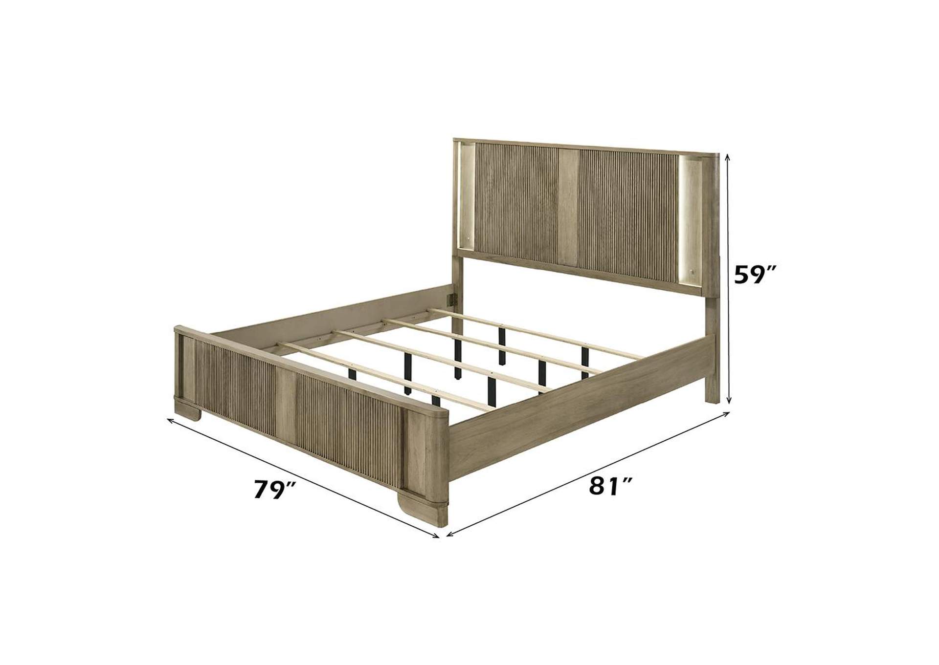 Lakkari Eastern King Bed with Led image 8