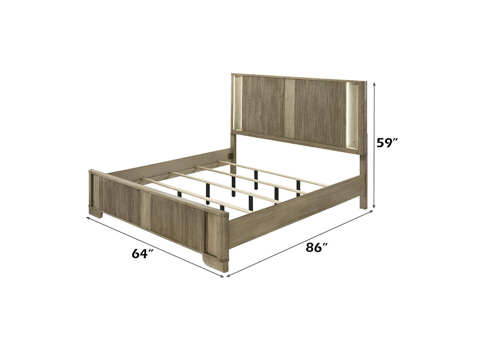 Lakkari Queen Bed with Led image 9
