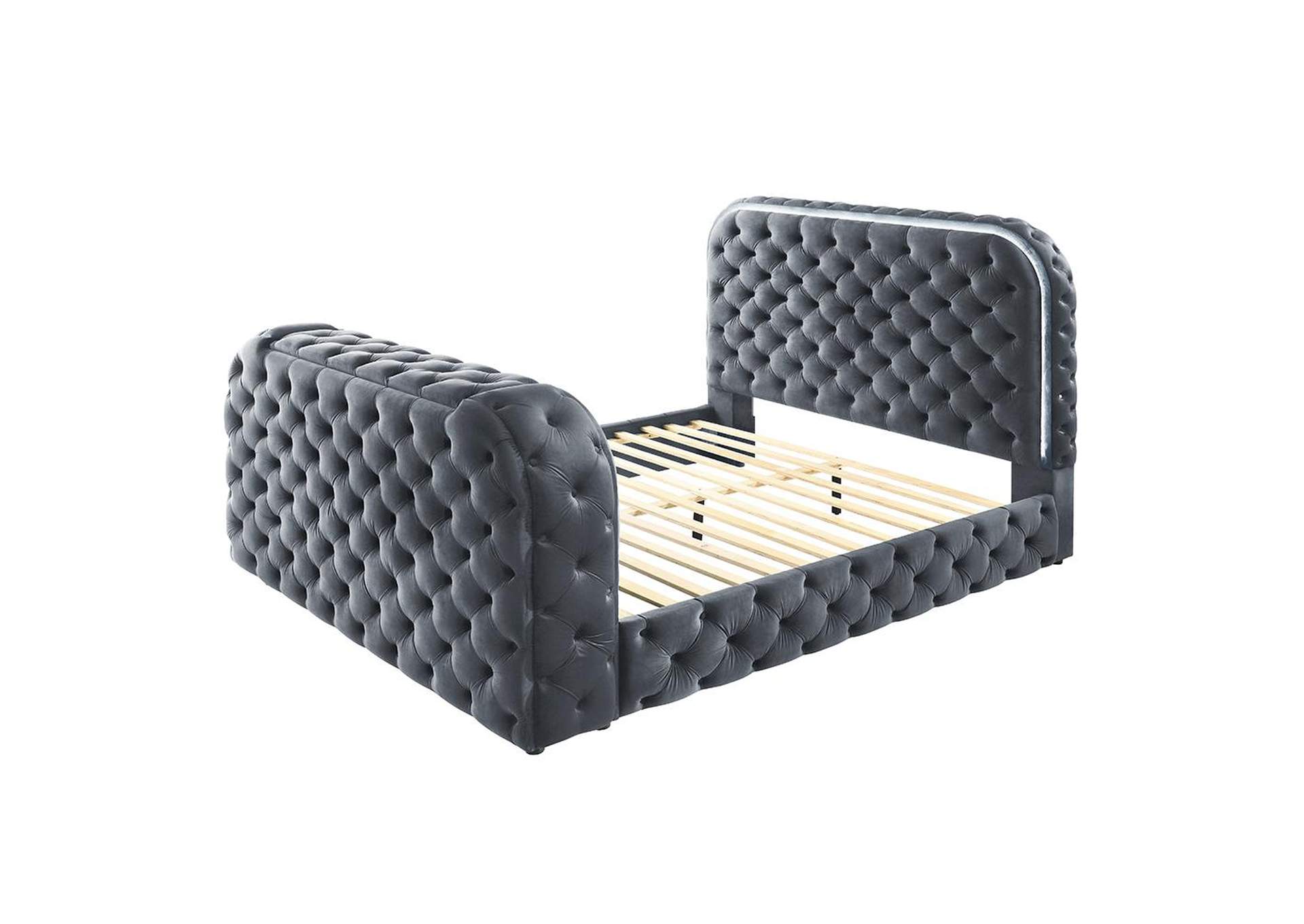 Kana Queen Bed with Led, Fireplace and TV Stand image 8