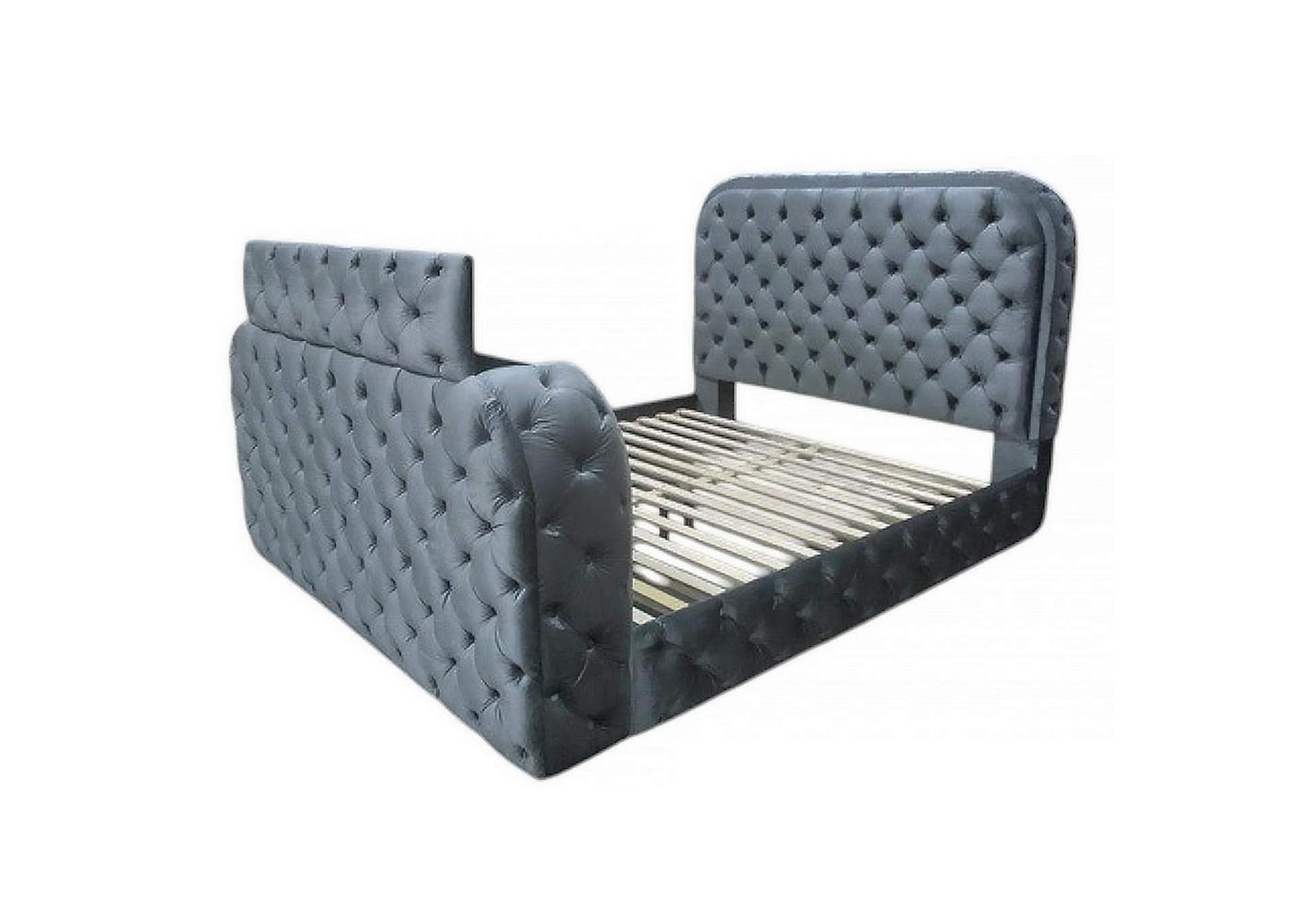 Kana Queen Bed with Led, Fireplace and TV Stand image 9