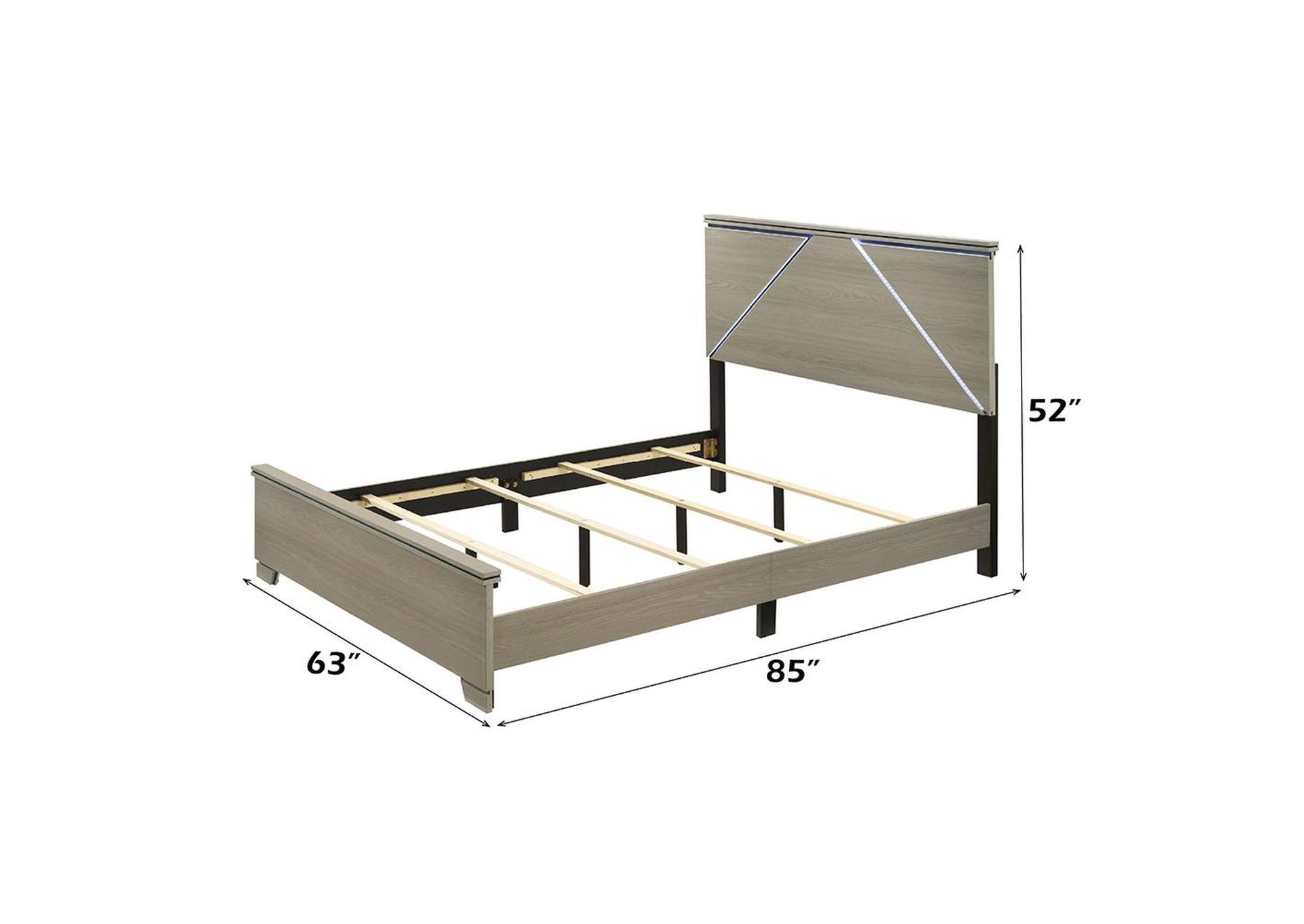 Joanna Queen Bed with Led image 7