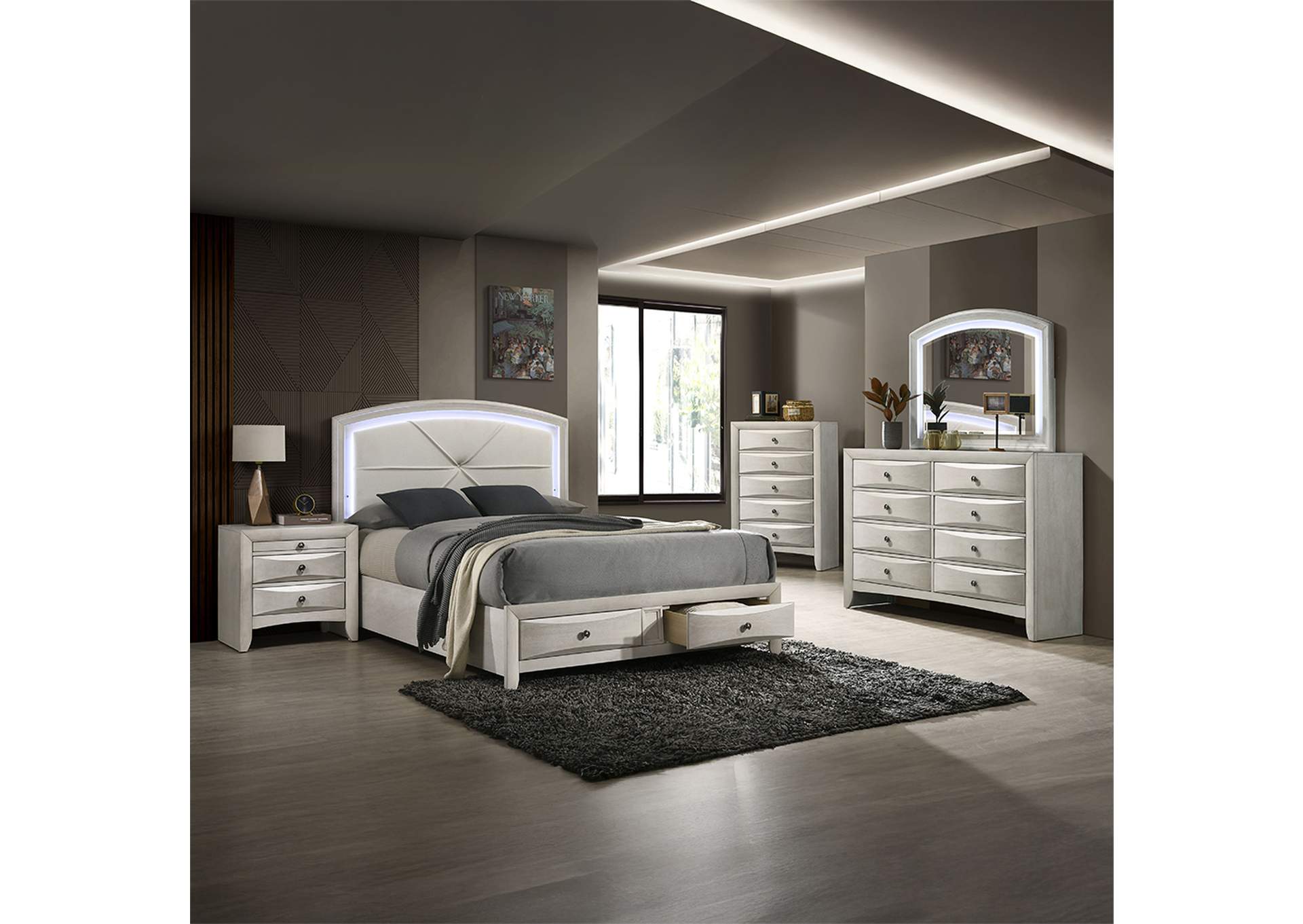 Ramondi Ek Bed with Storage and Led image 9
