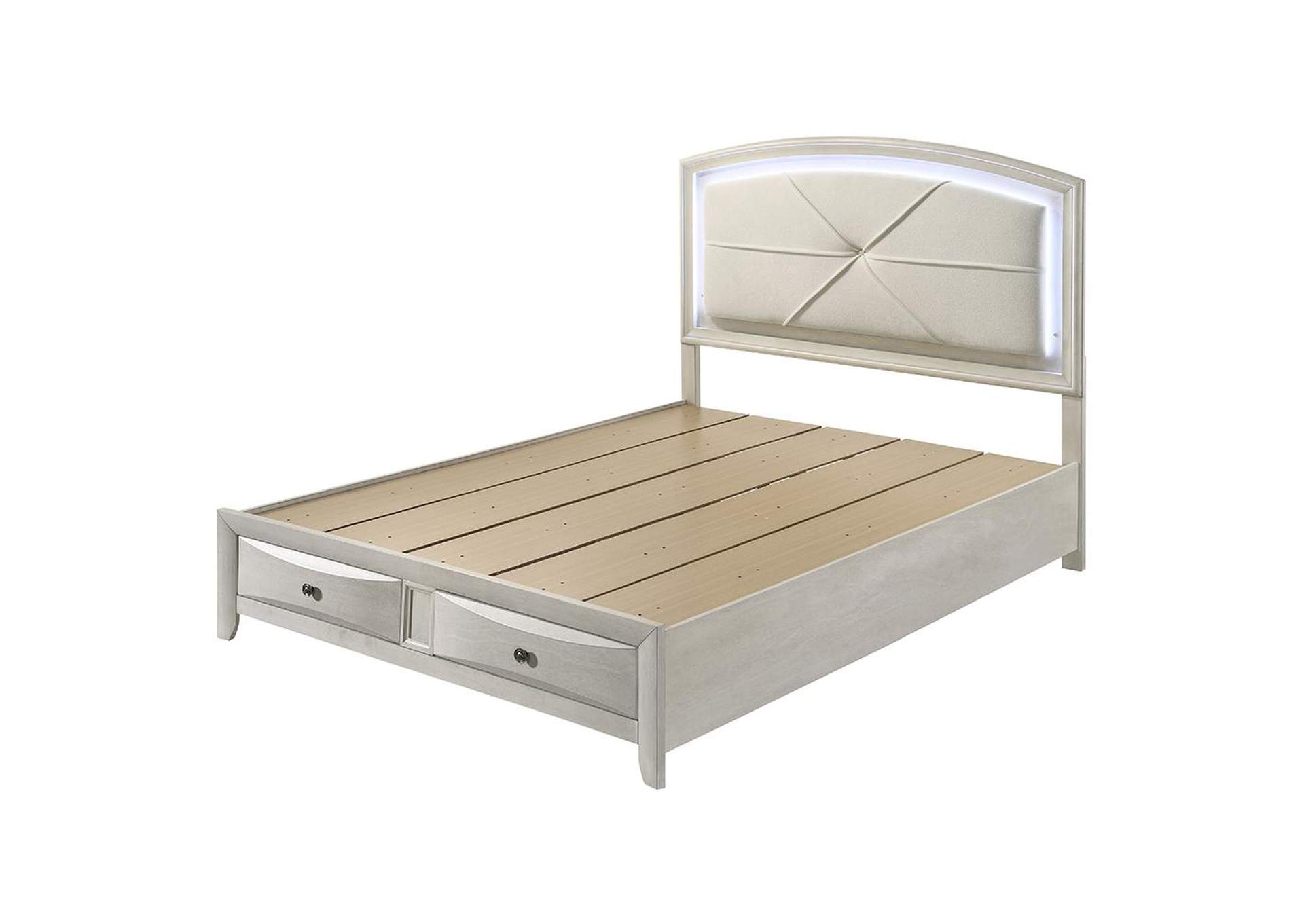 Ramondi Queen Bed with Storage and Led image 3