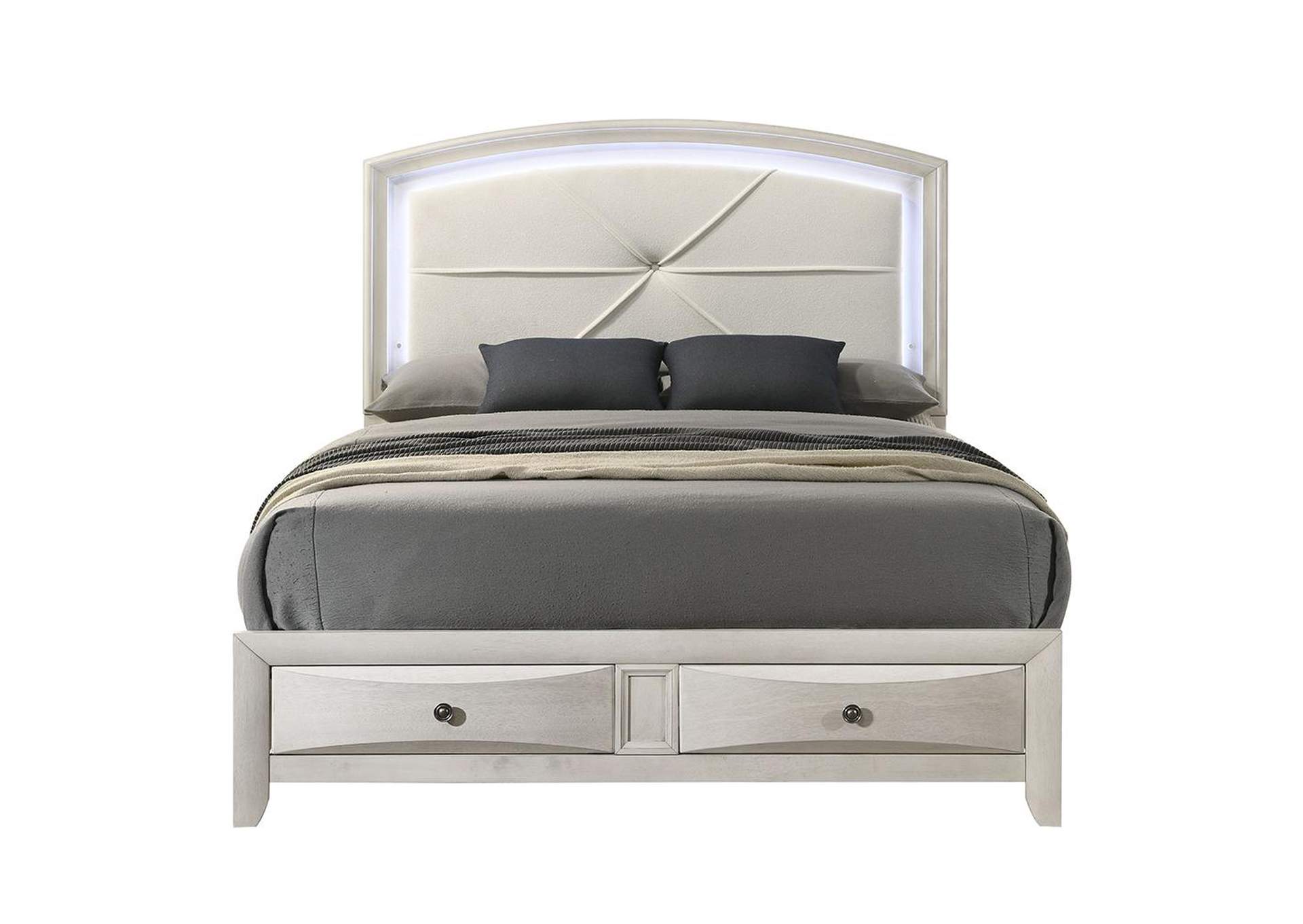 Ramondi Queen Bed with Storage and Led image 4