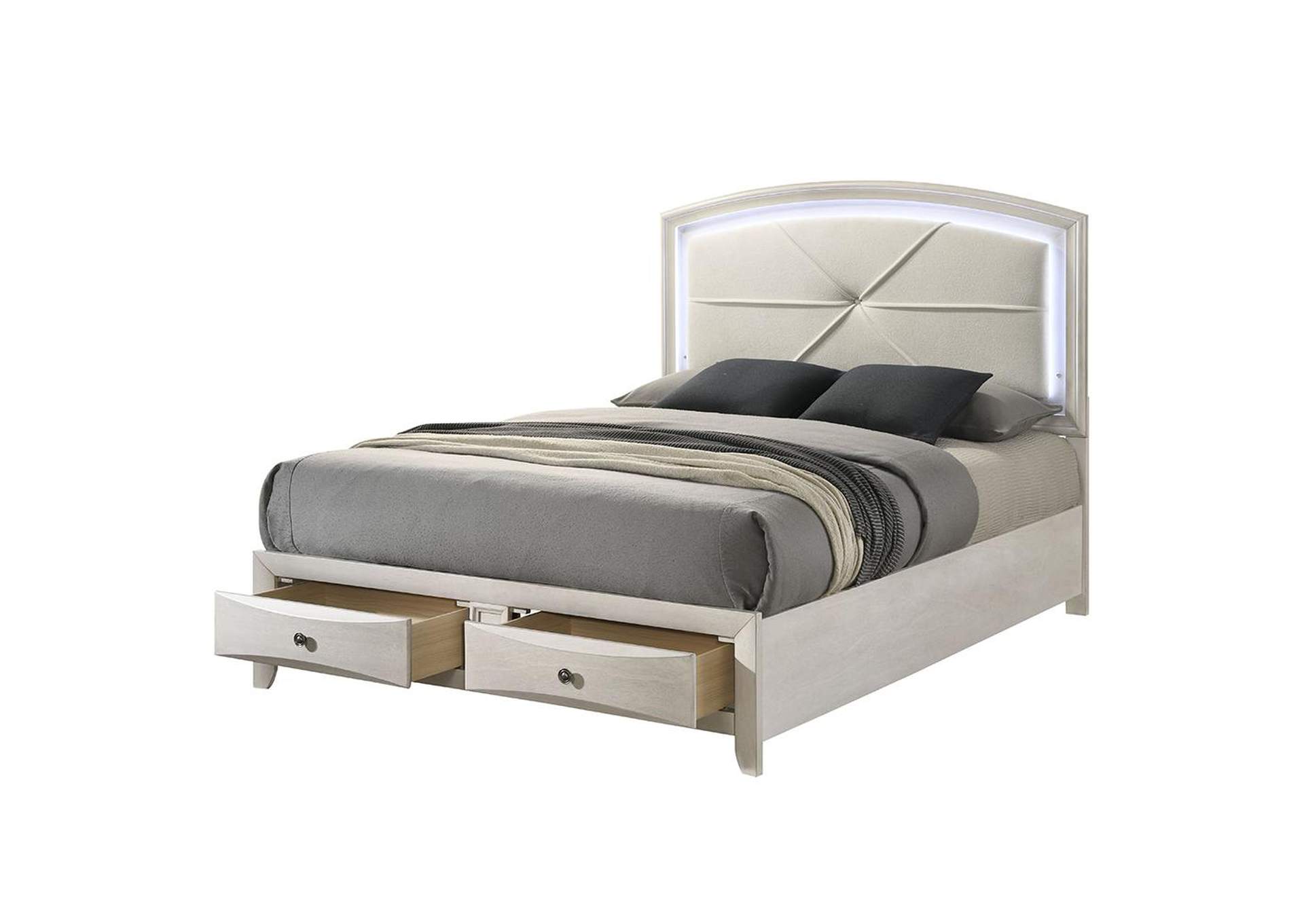 Ramondi Queen Bed with Storage and Led image 7