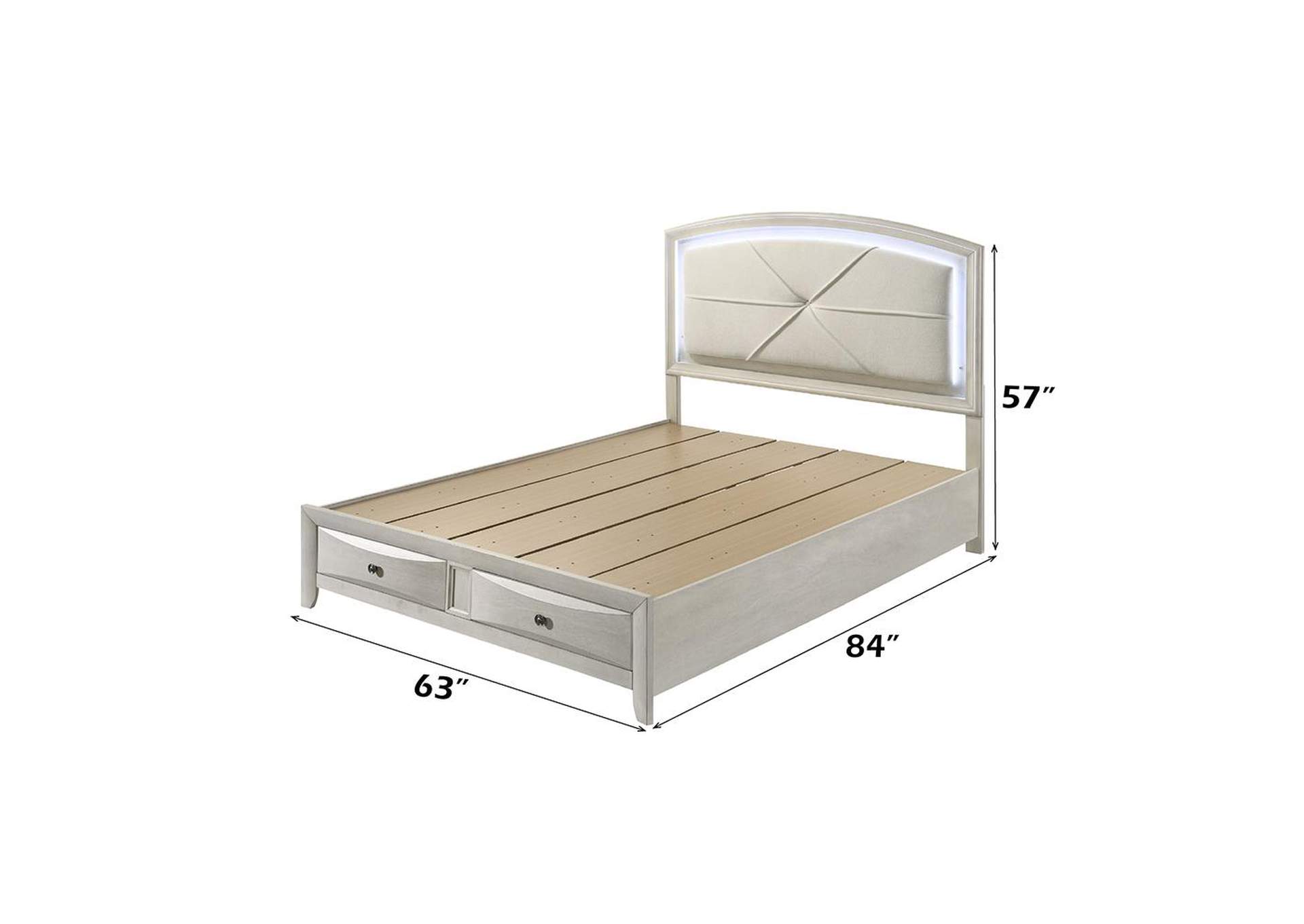 Ramondi Queen Bed with Storage and Led image 8