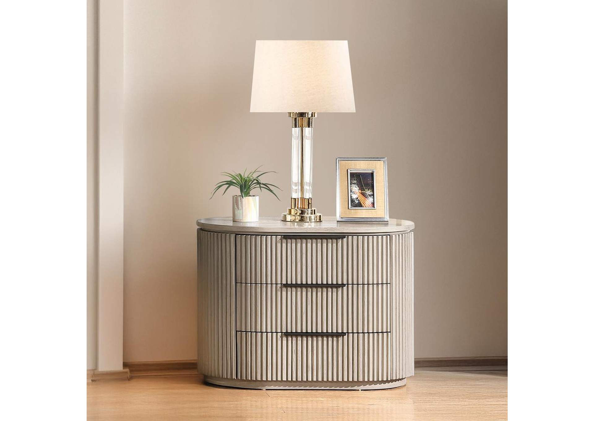 Leanna Nightstand with USB Port image 1