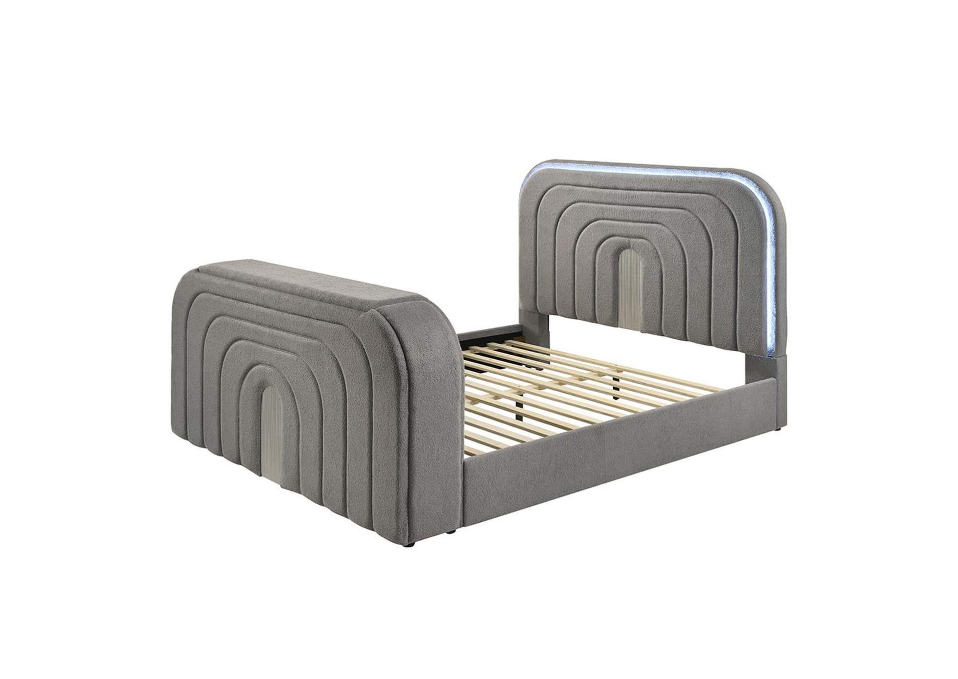 Shelyn Queen Bed with Led, TV Stand, Fireplace and Bluetooth image 3