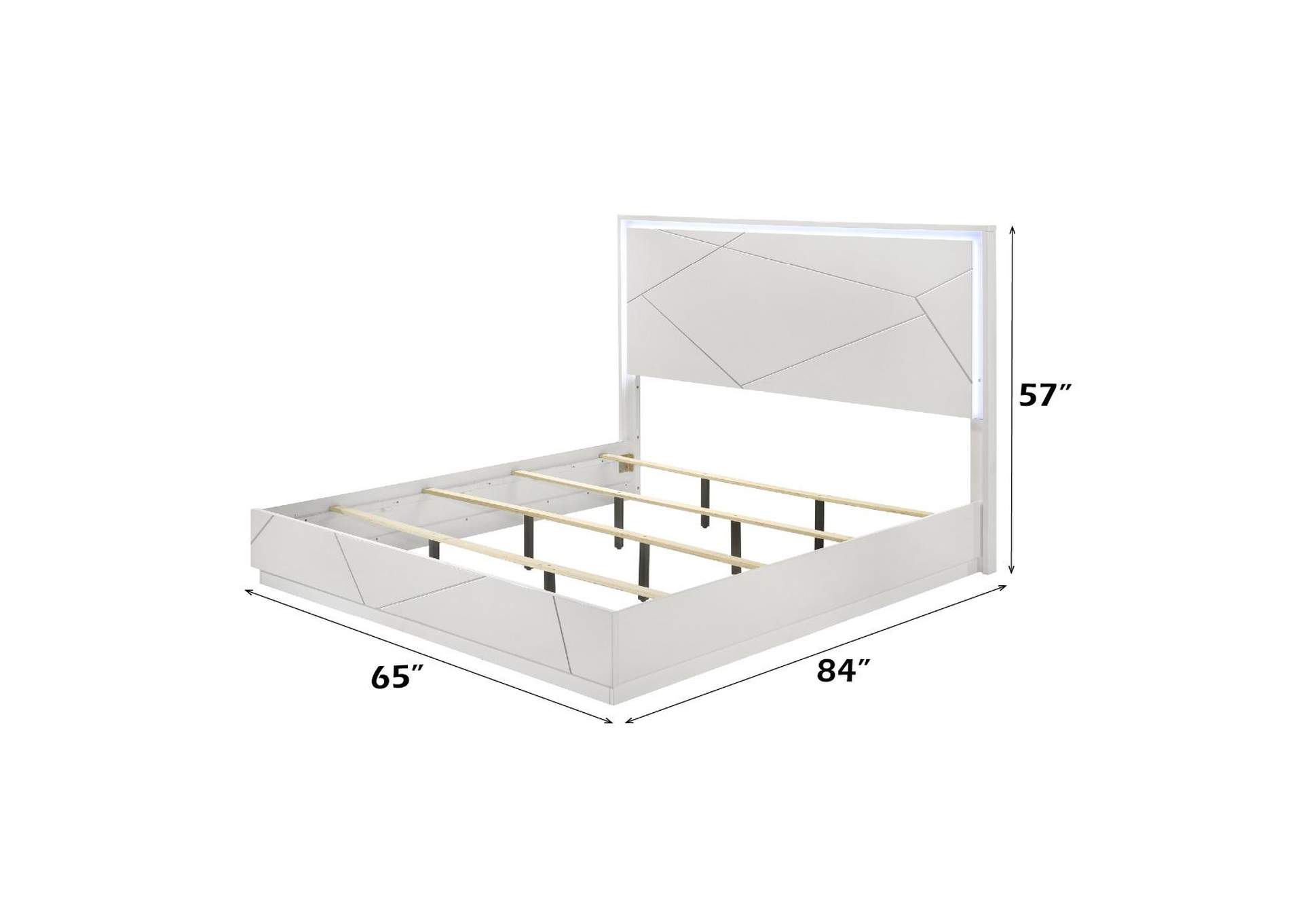 Esther Queen Bed with Led image 8
