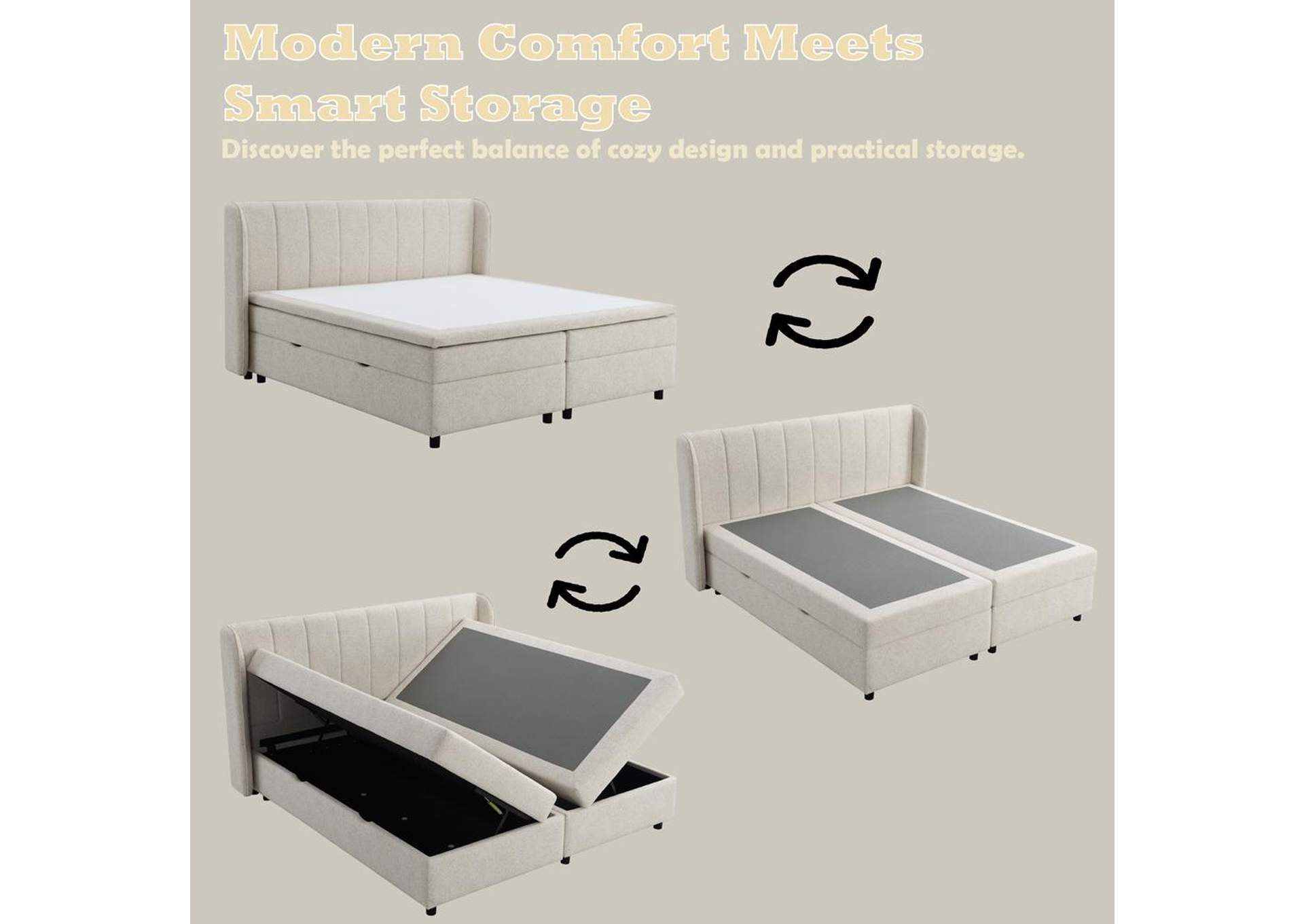 Adonia Queen Bed with Storage image 12