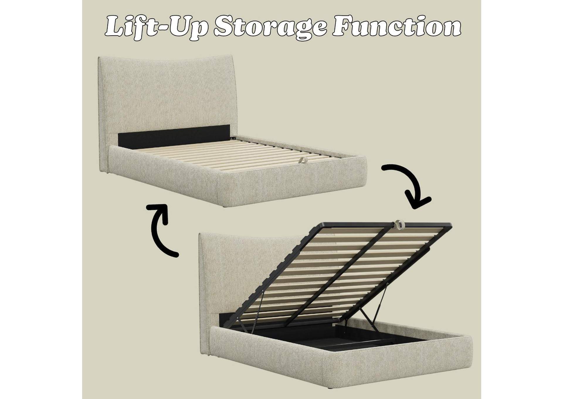 Angulo Eastern King Bed with Storage image 8