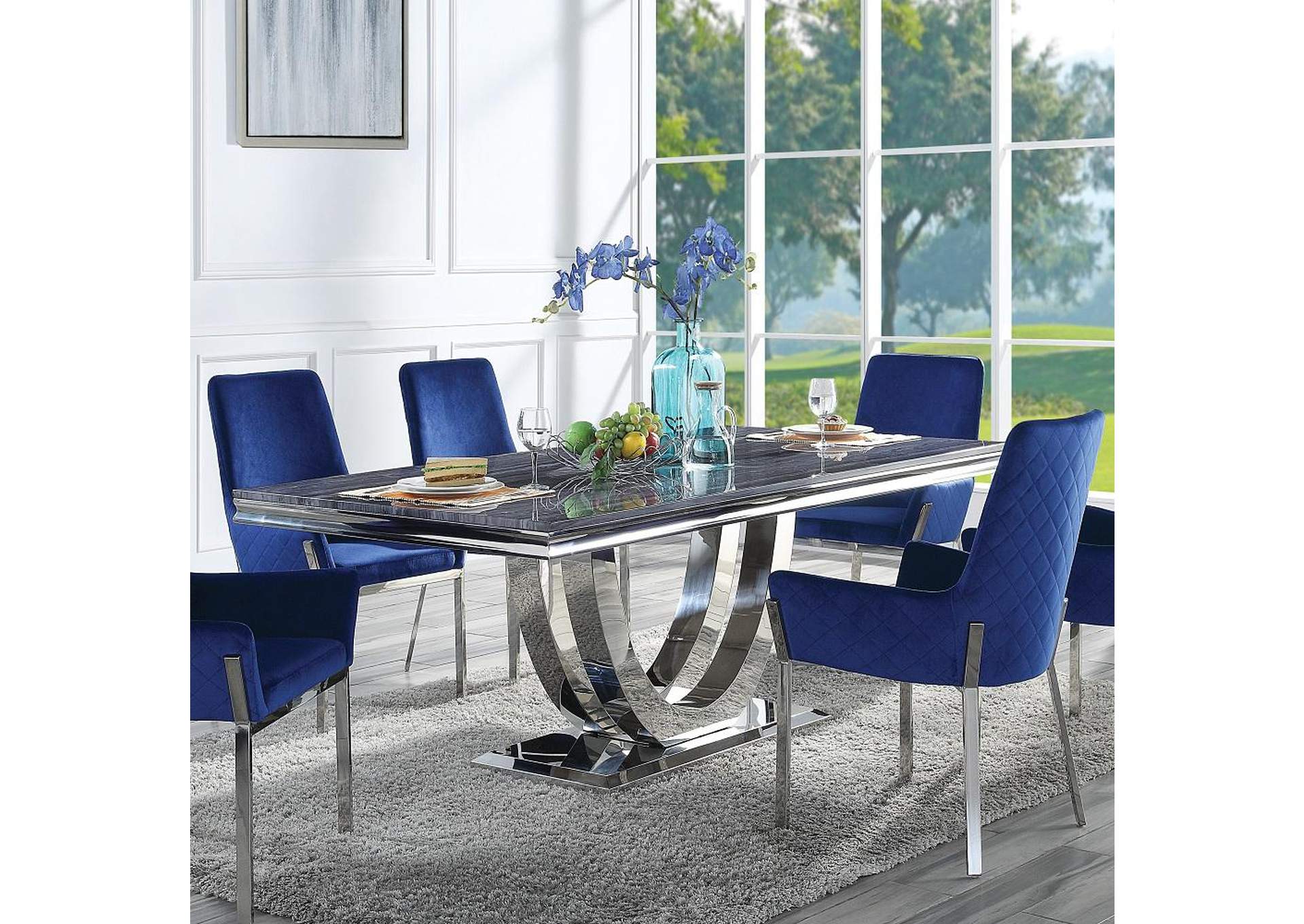 Cambrie Dining Table with Engineered Stone Top image 1