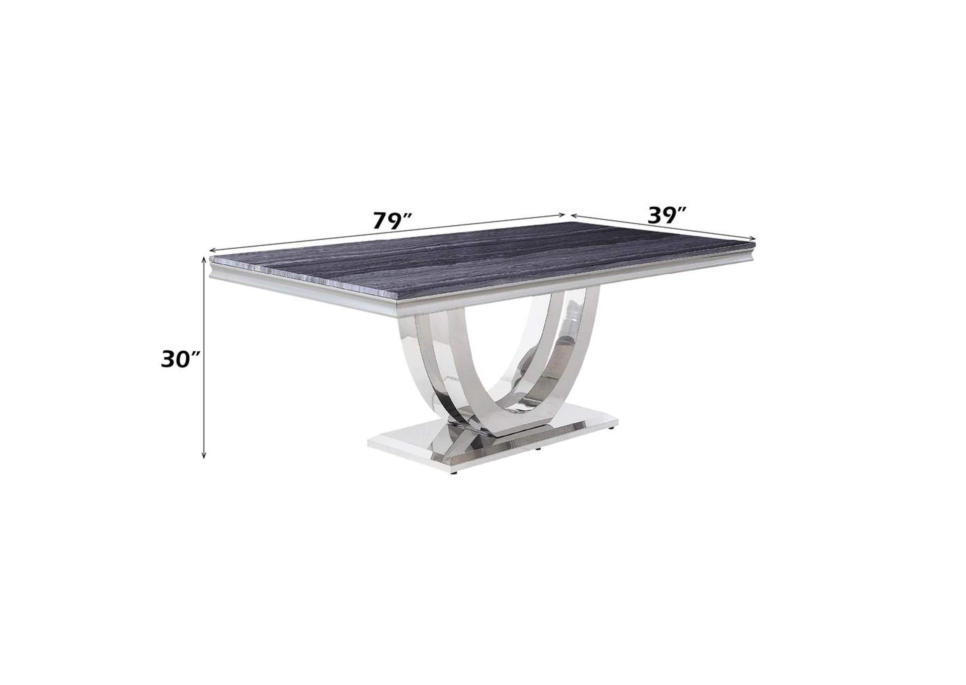 Cambrie Dining Table with Engineered Stone Top image 6