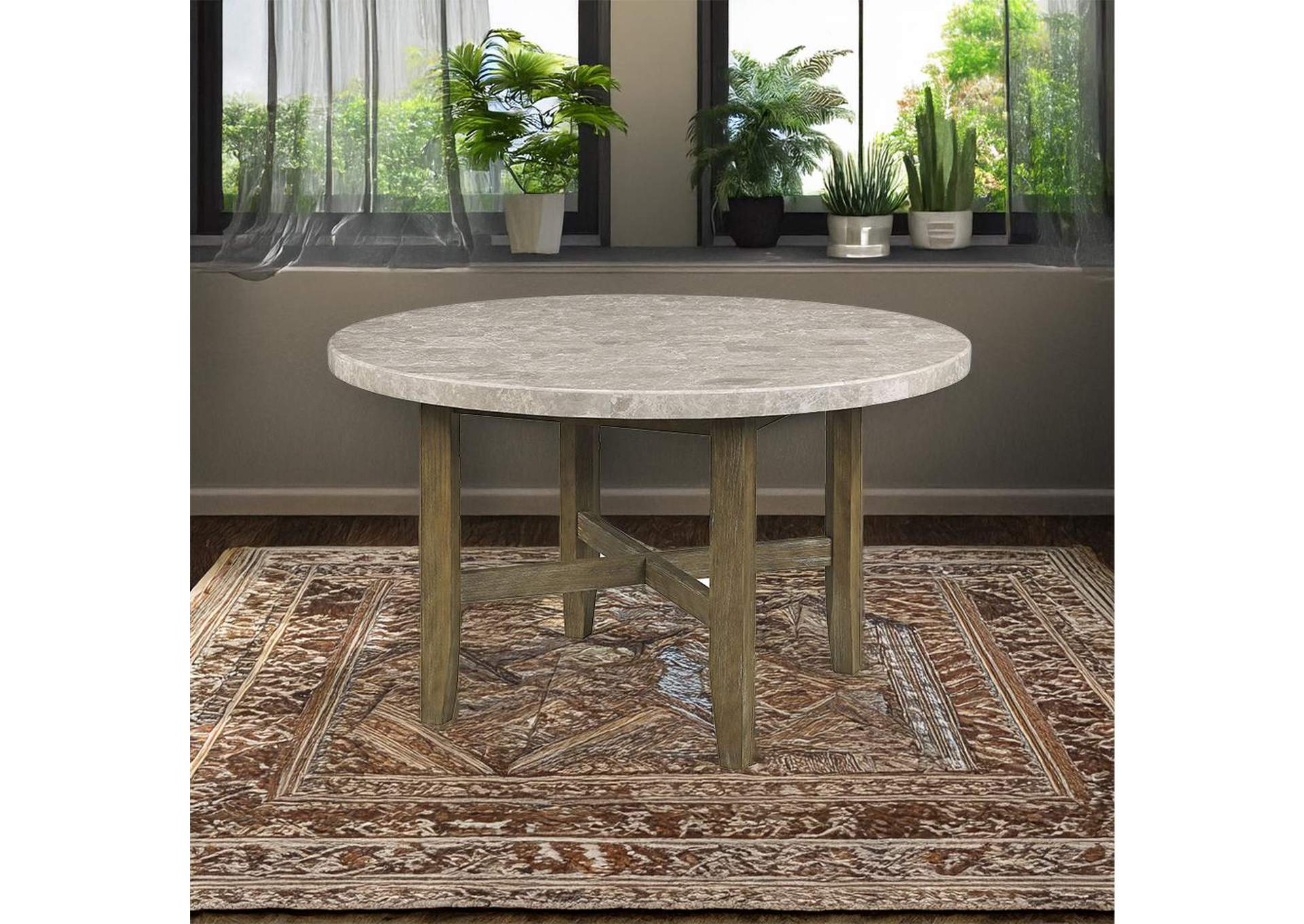 Karsen Dining Table with Marble Top image 1