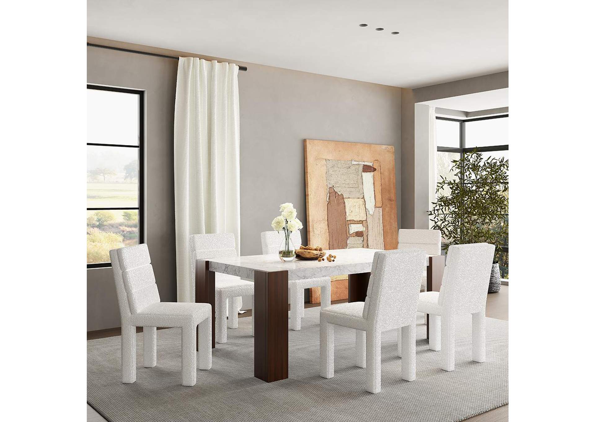 Hettie Dining Table with Engineeed Stone Top image 8